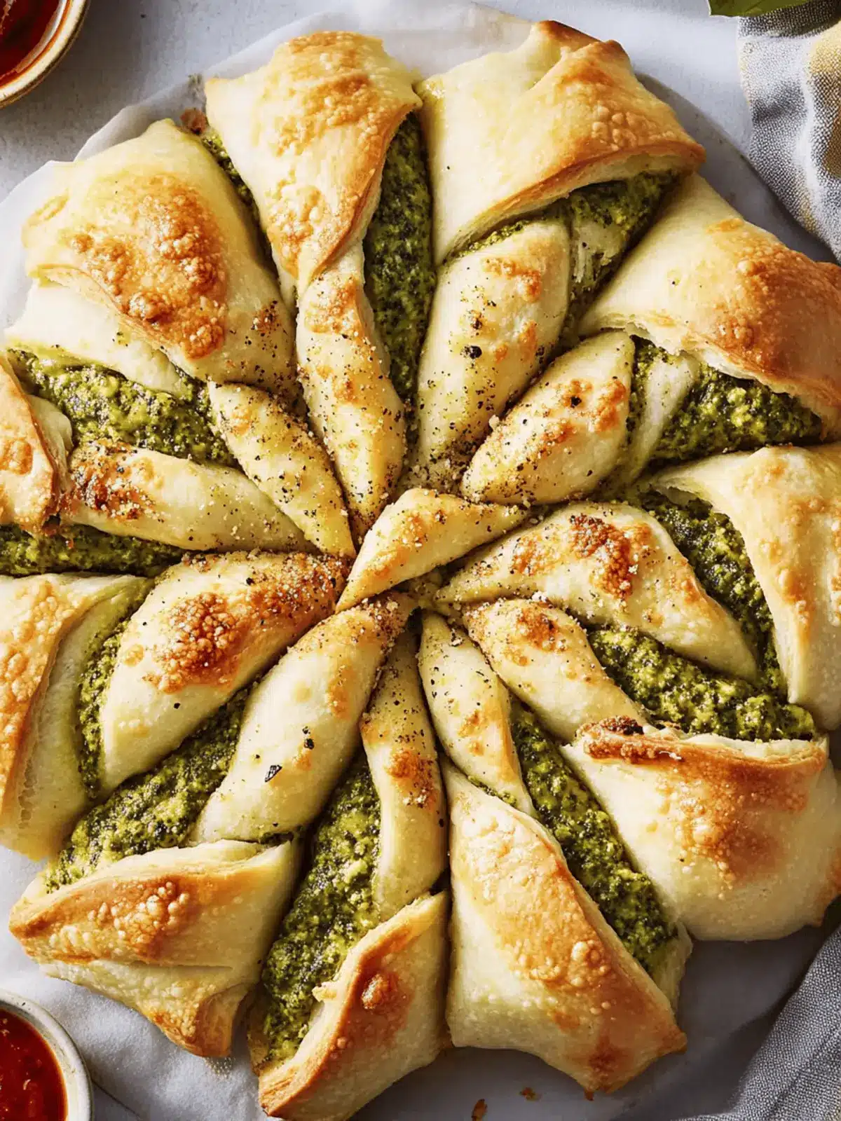 Pesto Pizza Stuffed Star Bread You'll Love to Share 3 Pesto Pizza Stuffed Star Bread