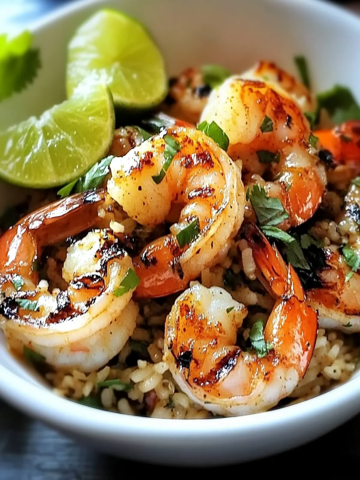 Savor Thai Chili Lemongrass Grilled Shrimp with Fresh Fried Rice 4 Thai Chili Lemongrass Grilled Shrimp with Sweet Basil & Lime Fried Rice