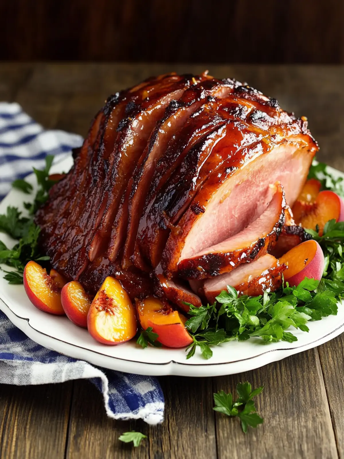 Irresistible Peach and Ginger Glazed Ham for Your Holidays 2 Peach and Ginger Glazed Ham