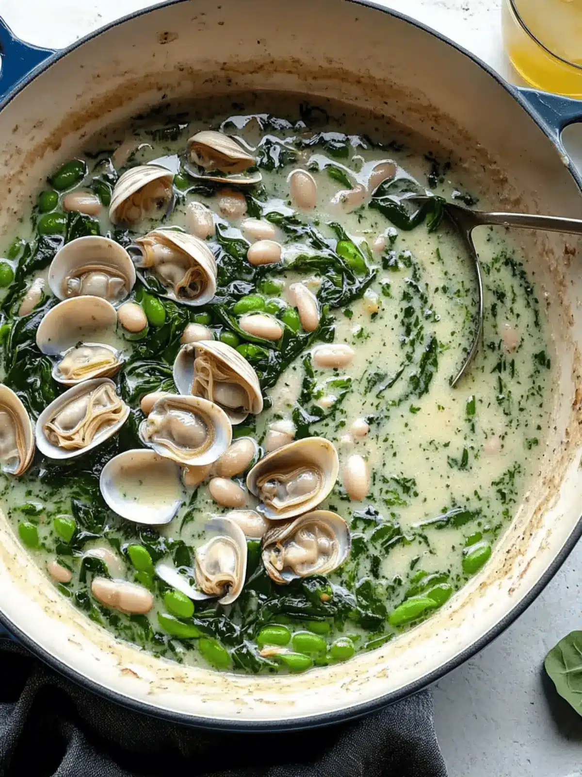 Creamy Clams, Beans, and Greens: Your Go-To One-Pot Wonder 3 Clams, Beans, Greens and Cream(s)