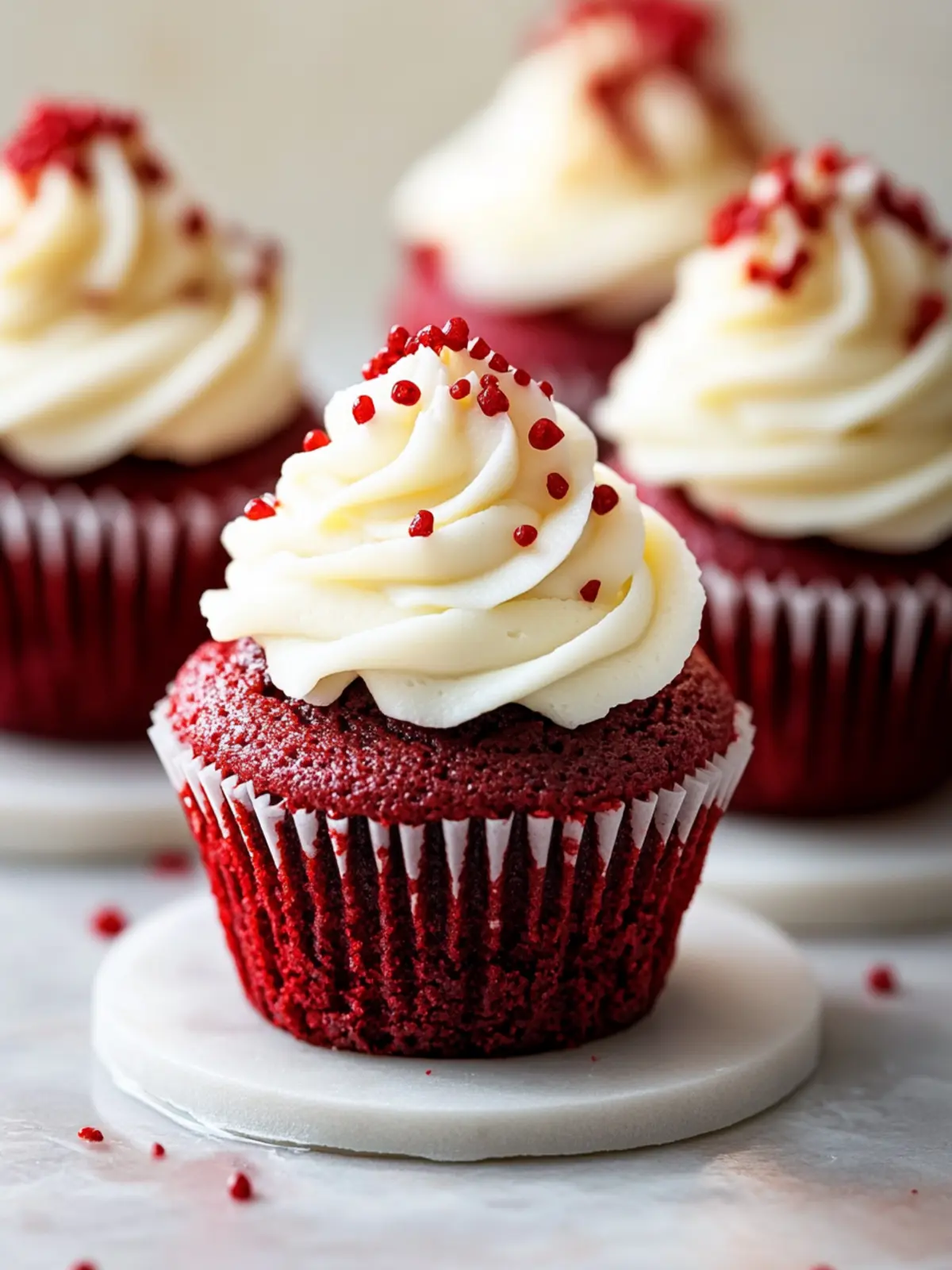 Irresistible Red Velvet Cupcakes with Cream Cheese Frosting 4 Red Velvet Cupcakes