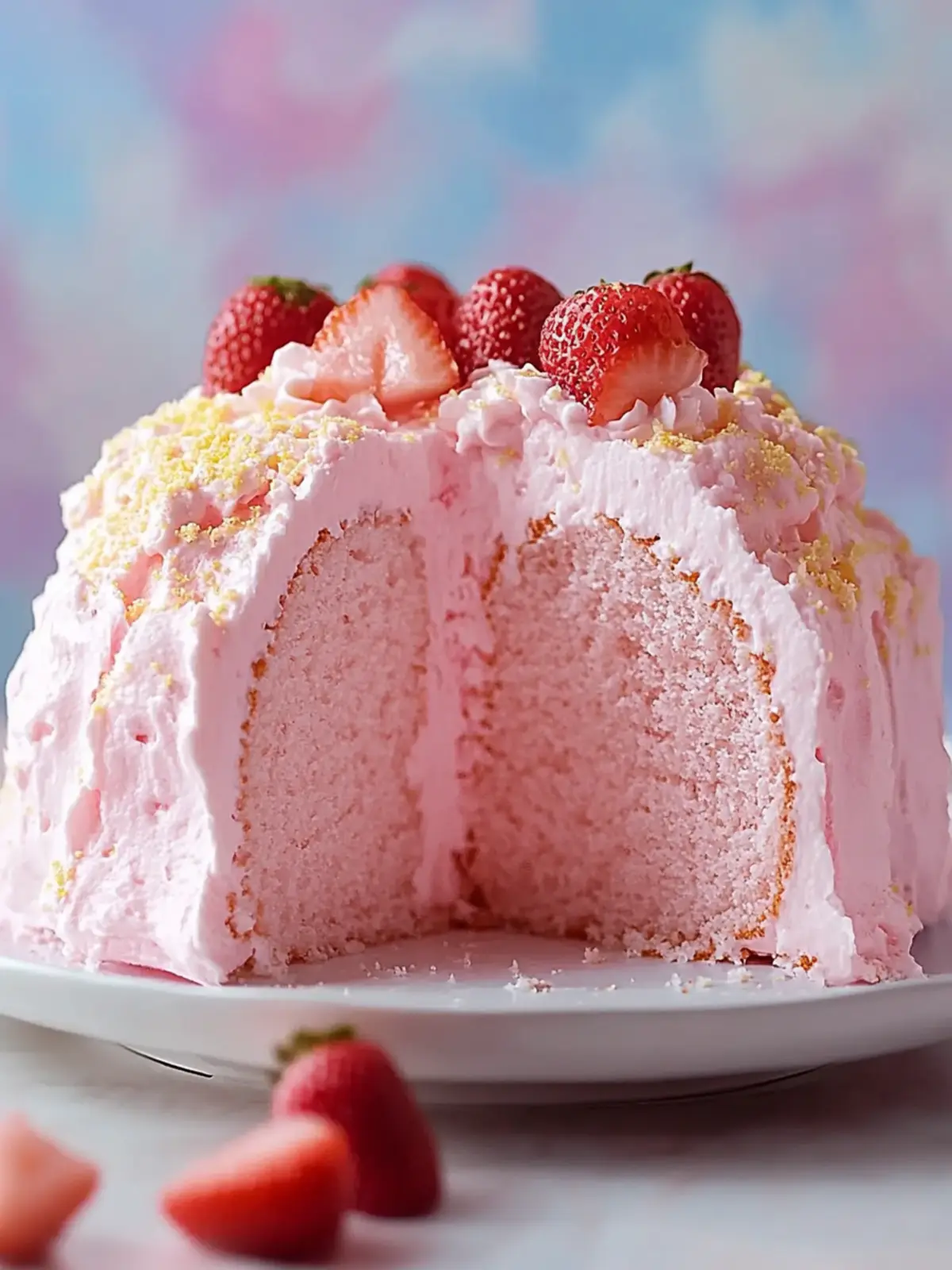 Fluffy Pink Angel Food Cake: A Guilt-Free Sweet Treat 2 Pink Angel Food Cake