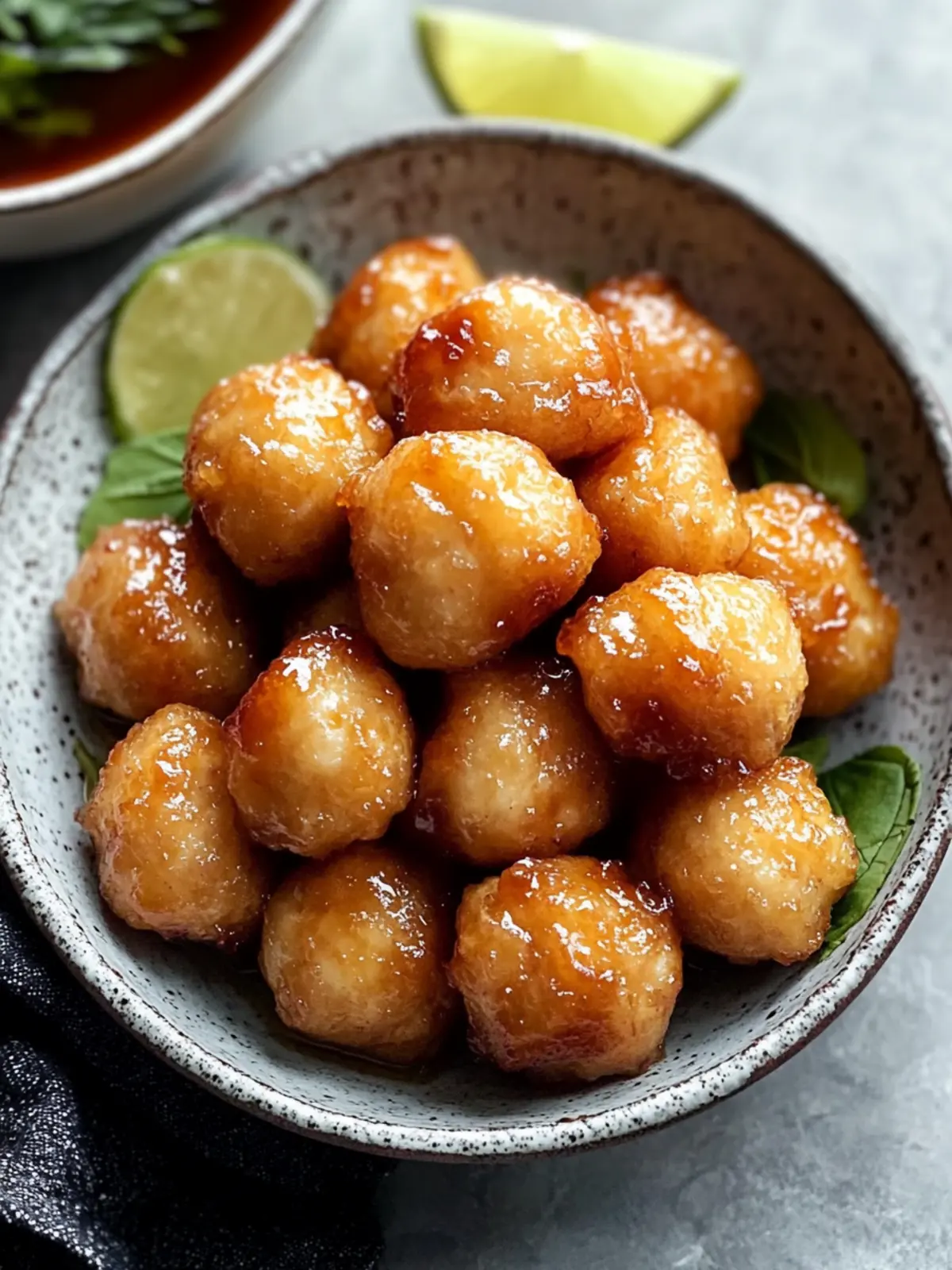 Crispy Chinese Chicken Balls with Irresistible Sauce 3 Crispy Chinese Chicken Balls