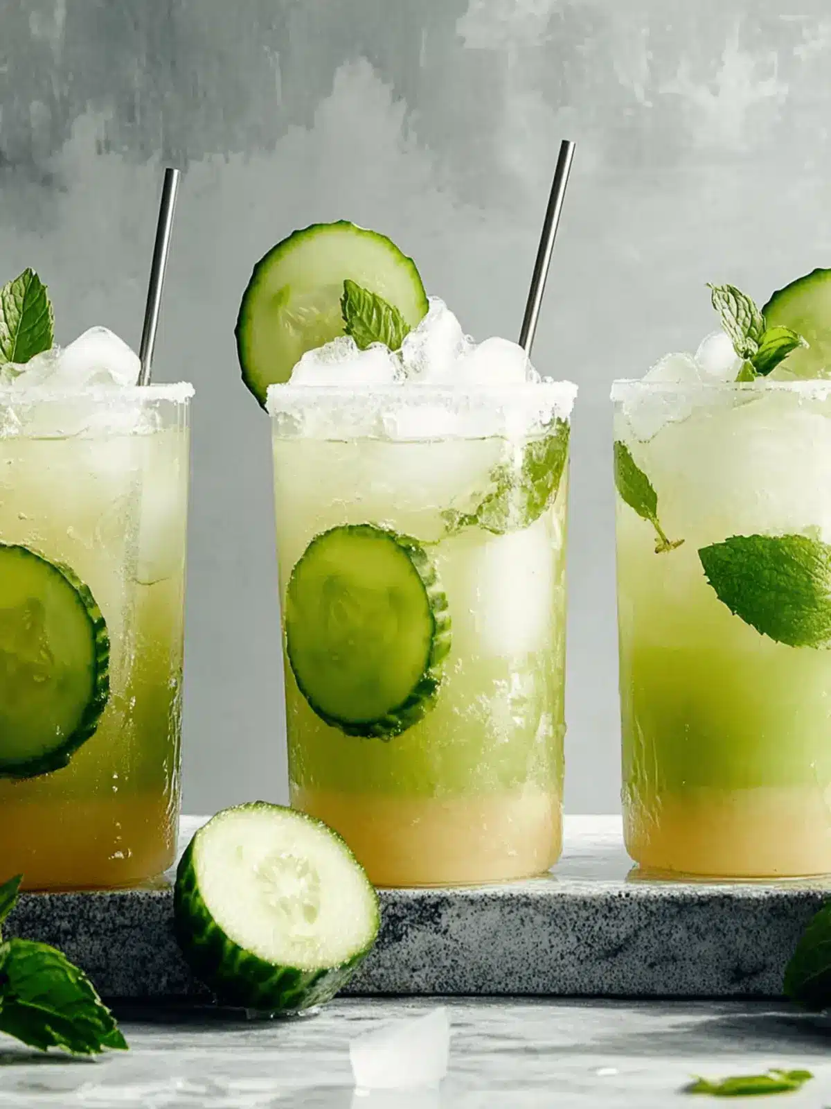 Cucumber-Melon Mojito: Sip into Summer Refreshment! 4 Cucumber-Melon Mojito