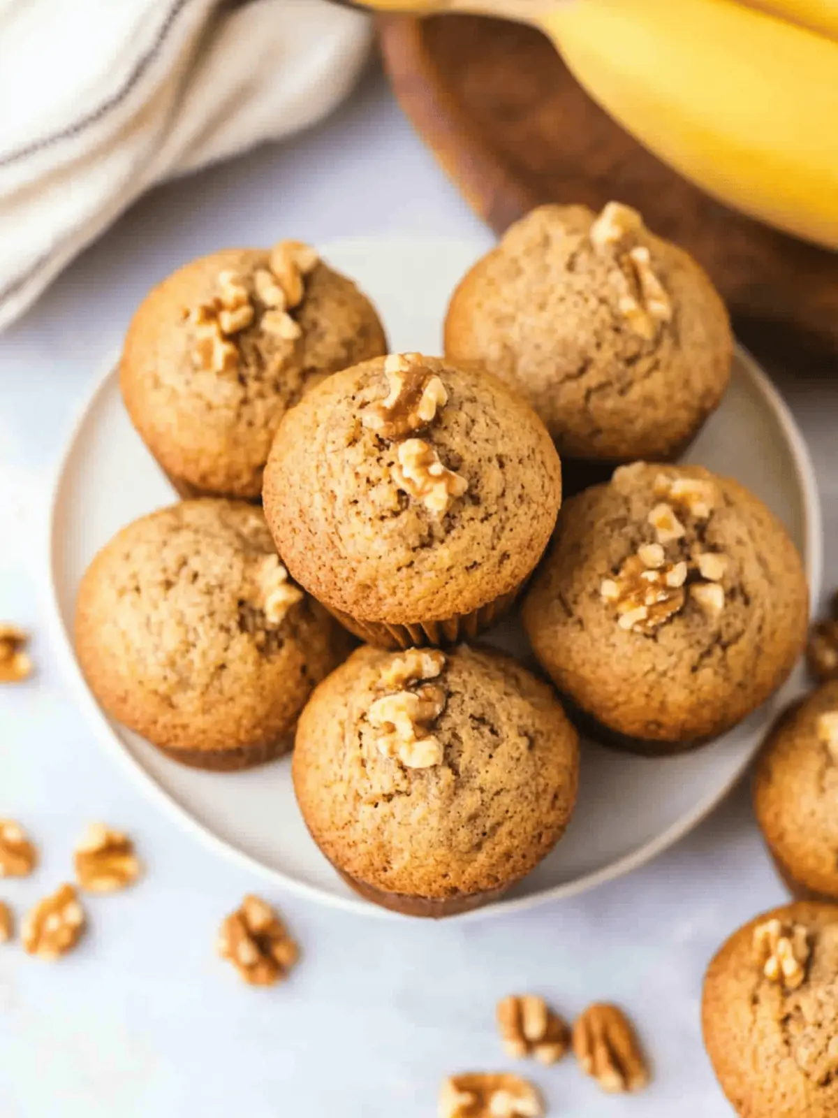 Irresistibly Soft Banana Nut Muffins for Enjoyable Mornings 3 Banana Nut Muffins