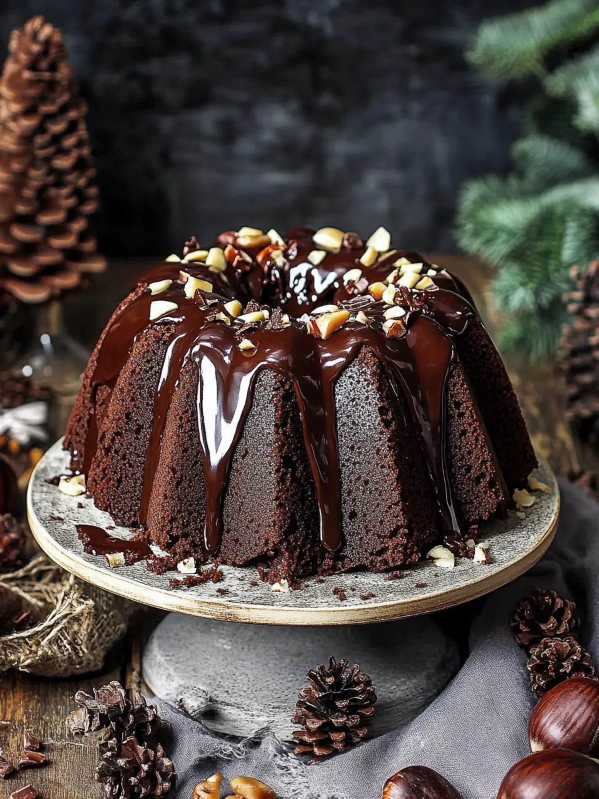 Delicious Chocolate Chestnut Bundt Cake for Holiday Cheer 3 Chocolate Chestnut Bundt Cake