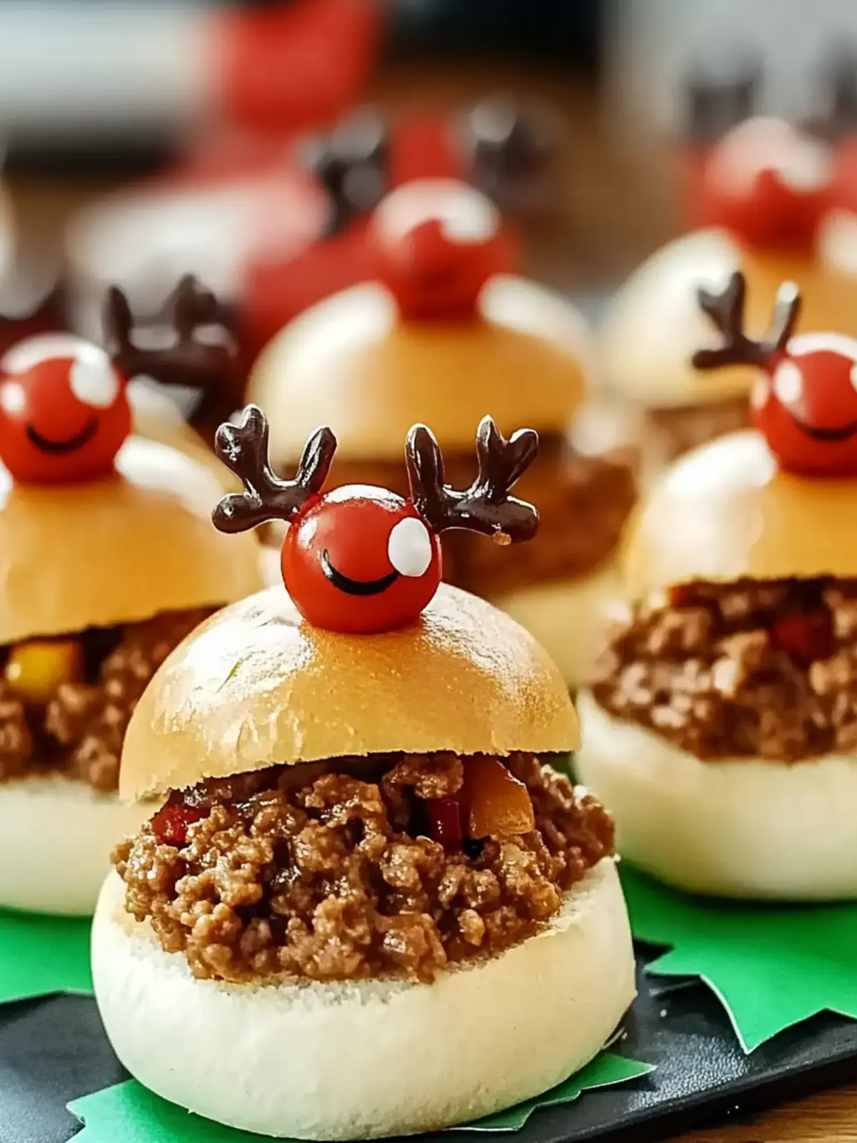 Reindeer Sloppy Joe Sliders: Fun, Easy Holiday Treats! 3 Reindeer Sloppy Joe Sliders