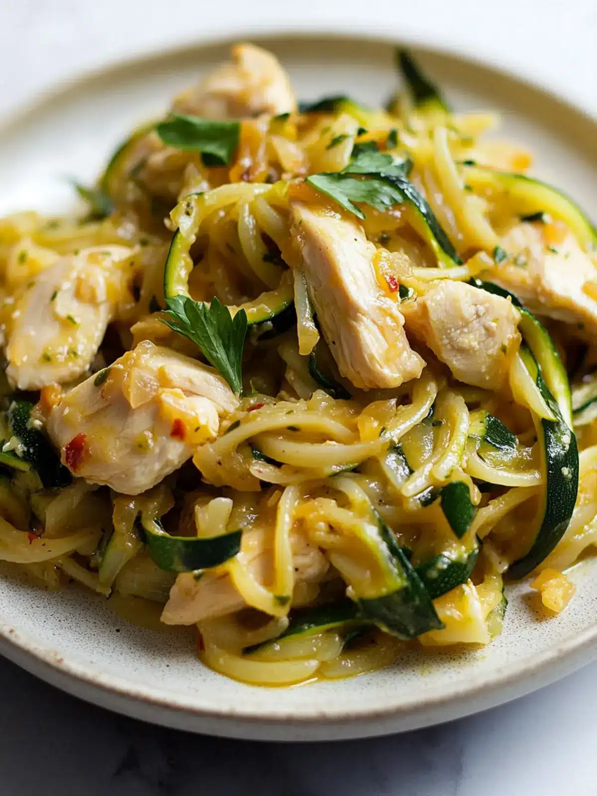 Savor Low-Cal Chicken Zucchini Pasta for a Healthy Dinner 2 Chicken Zucchini Pasta