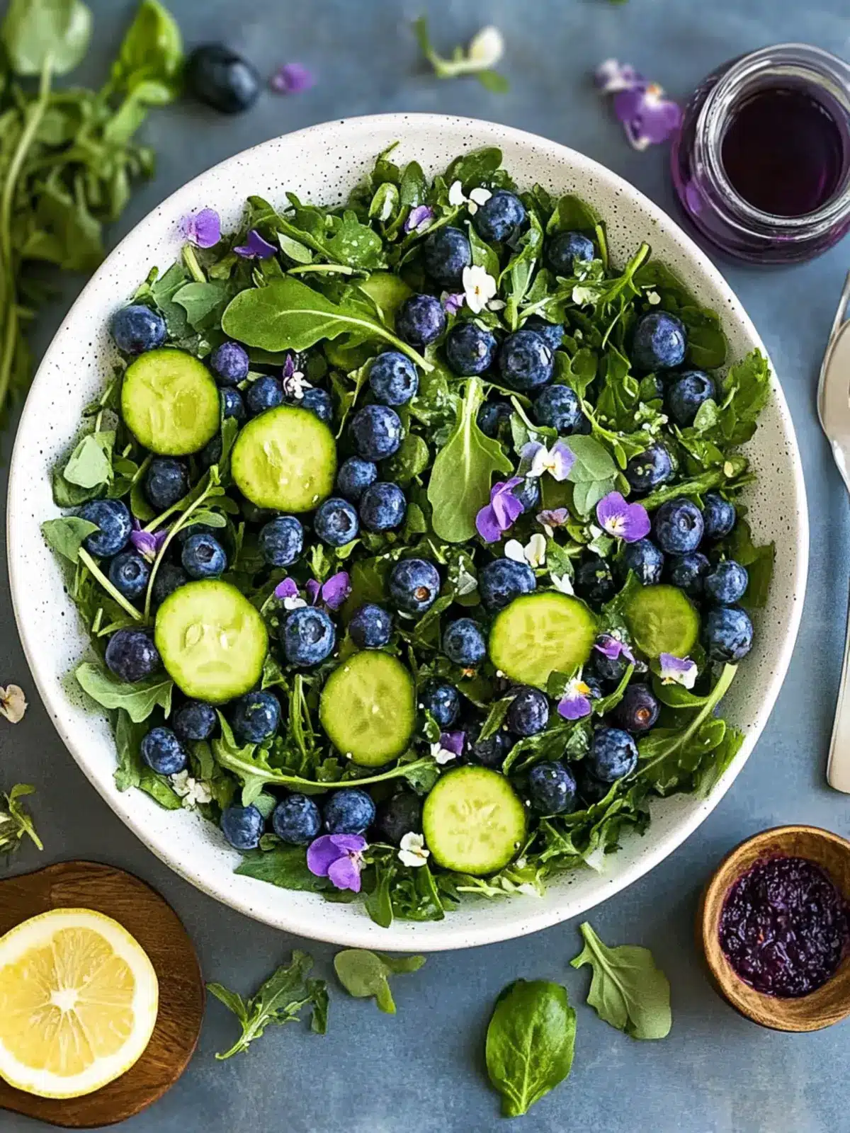 Zesty Blueberry Arugula Herb Salad for Refreshing Summer Fun 4 Blueberry Arugula Herb Salad