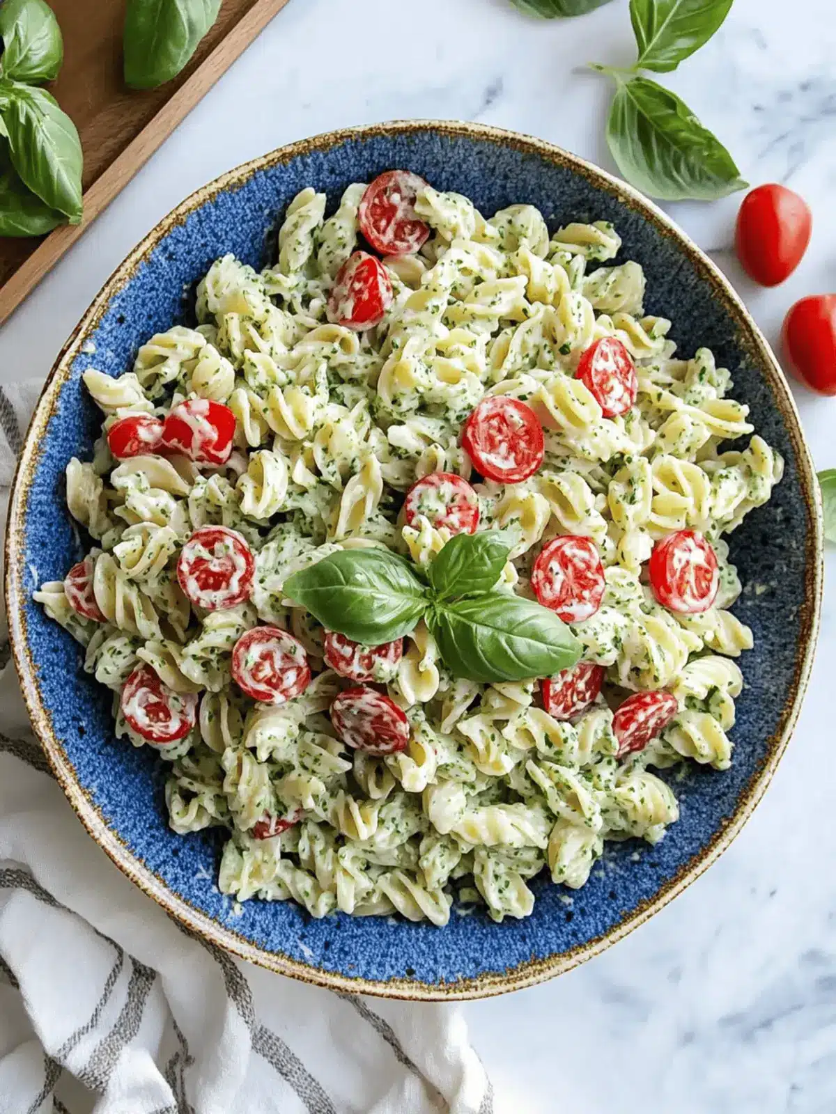 Creamy Basil Pasta Salad Perfect for Summer Gatherings 2 Creamy Basil Pasta Salad