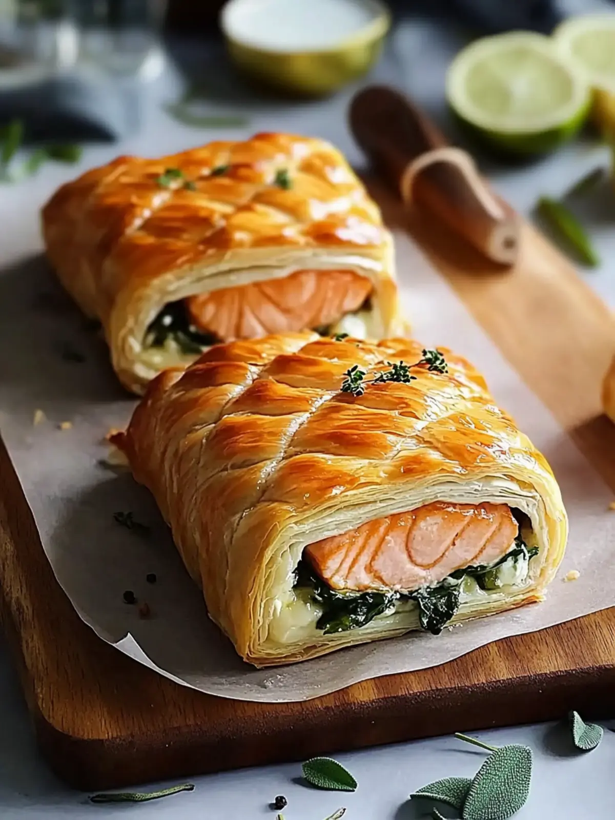 Savory Individual Salmon Wellingtons for Effortless Elegance 2 Individual Salmon Wellingtons