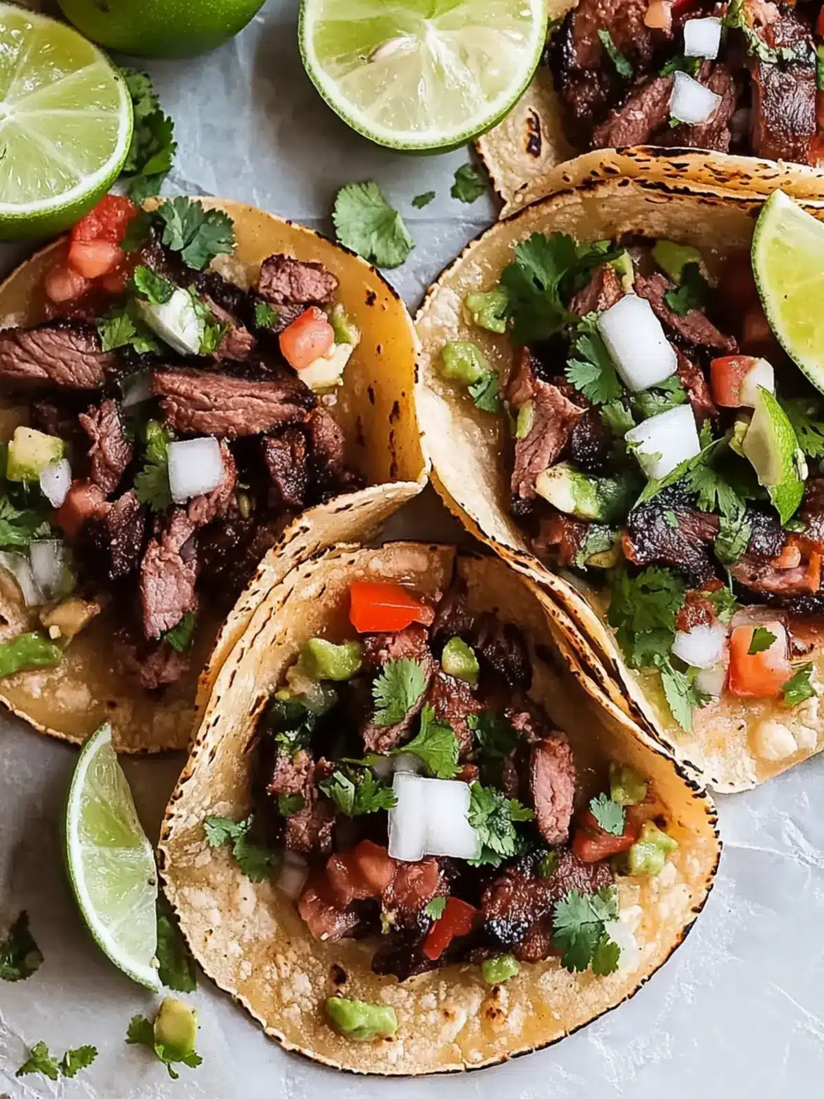 Mouthwatering Carne Asada Tacos with Flavorful Flank Steak 2 Carne Asada Tacos