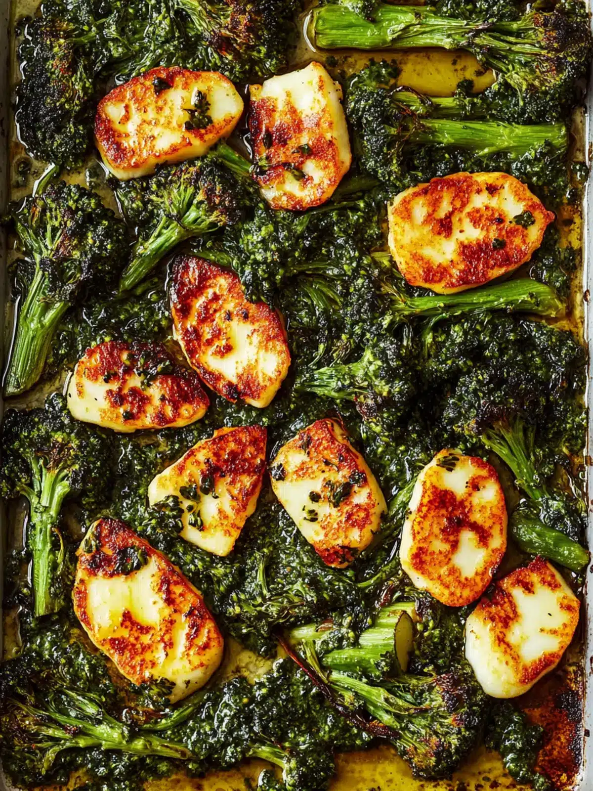 Delicious Sheet-Pan Roasted Halloumi & Broccolini in Minutes 3 Sheet-Pan Roasted Halloumi & Broccolini