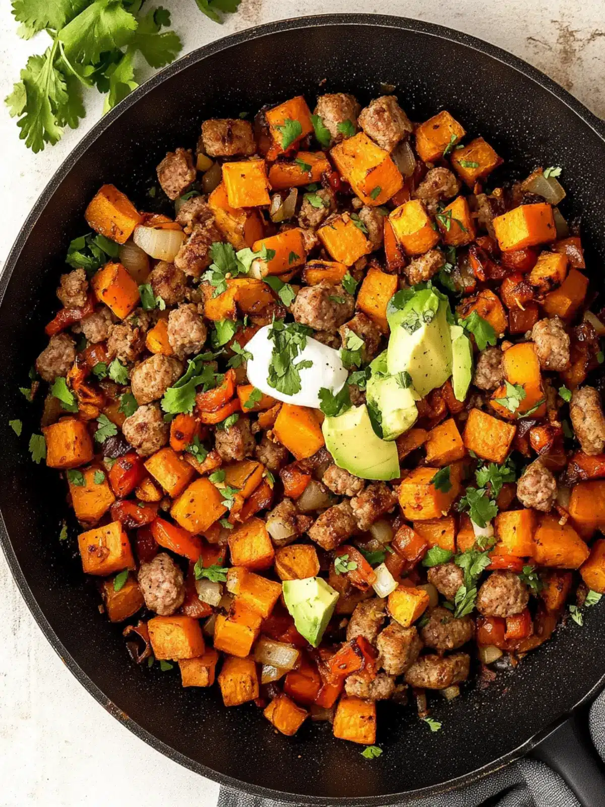 Delicious Ground Turkey Sausage and Sweet Potato Hash Recipe 4 Ground Turkey Sausage and Sweet Potato Hash