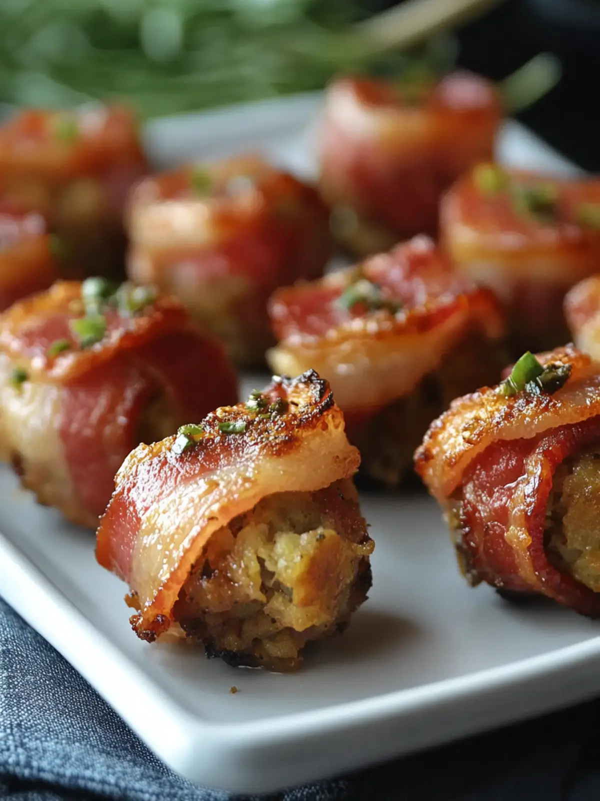Irresistible Bacon Wrapped Stuffing Bites for Holiday Fun 3 Bacon Wrapped Stuffing Bites