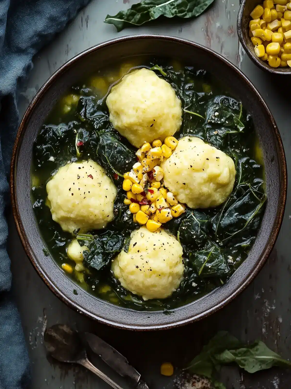 Collard Greens and Cornmeal Dumplings: Comfort Food Bliss 4 Collard Greens and Cornmeal Dumplings