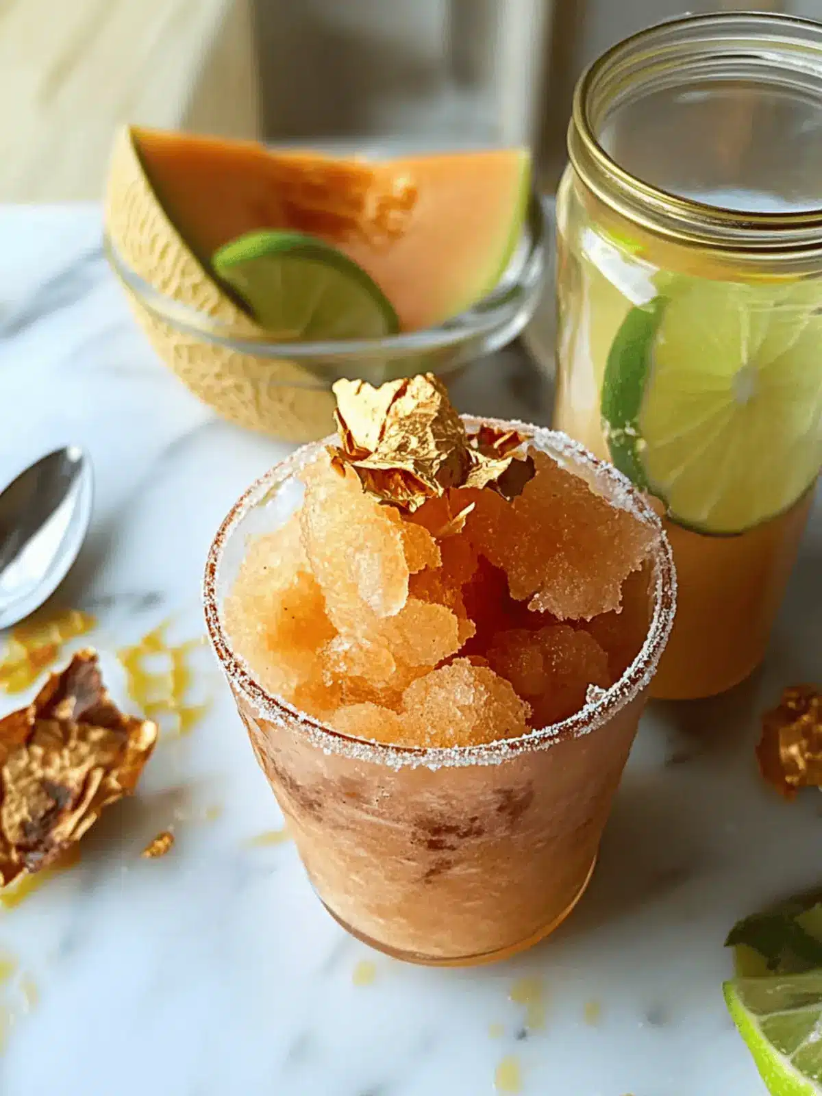 Cantaloupe Granita with Lime and Tequila: Your Summer Splash 3 Cantaloupe granita with lime and tequila
