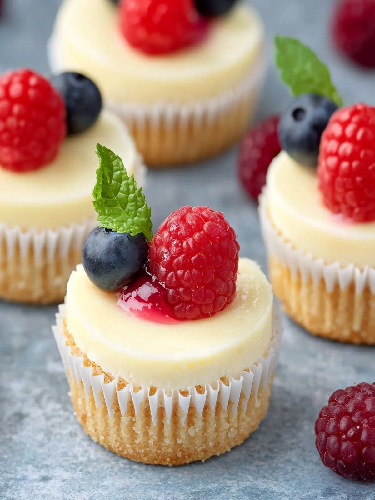 Irresistibly Easy Mini Cheesecakes: Creamy Bites of Joy 3 Easy Mini Cheesecakes