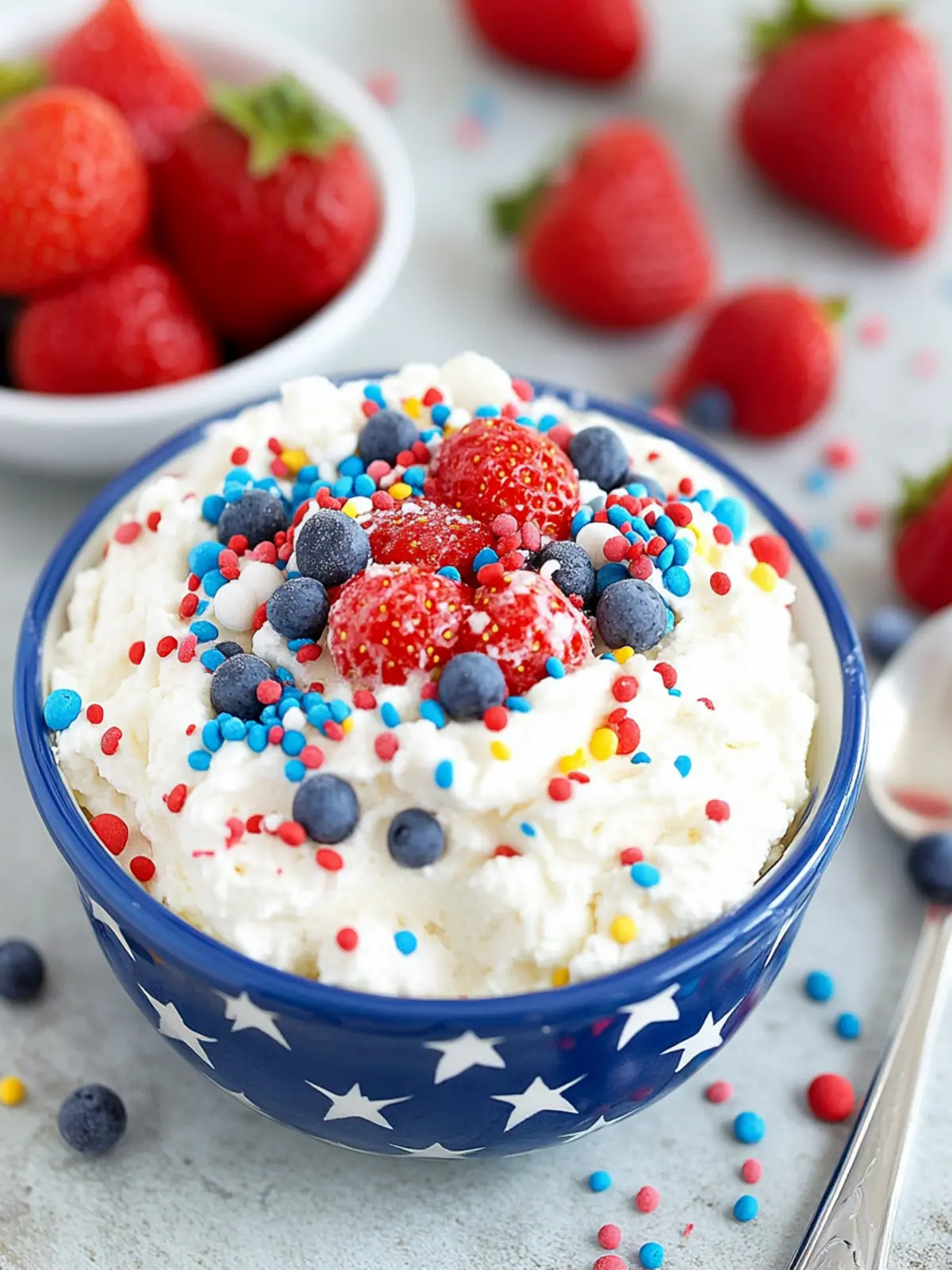 Festive Red, White & Blue Cake Batter Dip in Just 5 Minutes 3 Red, White & Blue Cake Batter Dip