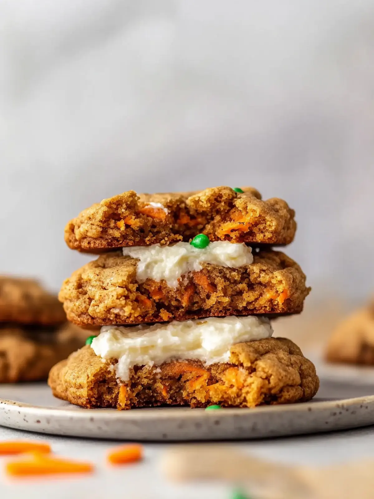 Chewy Carrot Cake Cookies with Creamy Surprise Filling 3 Carrot Cake Cookies
