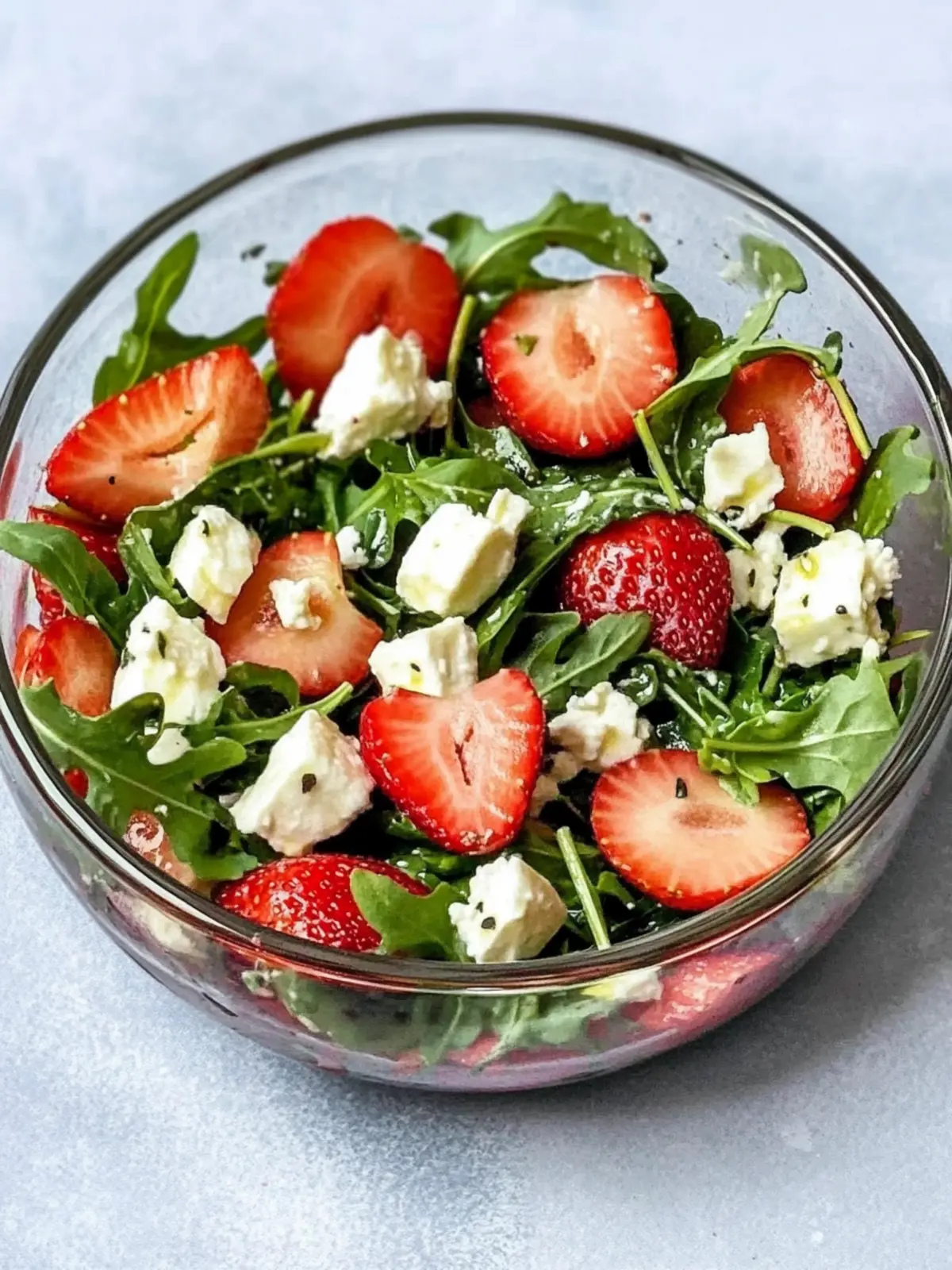 Delicious Strawberry Arugula Feta Salad for Effortless Entertaining 2 Strawberry Arugula Feta Salad