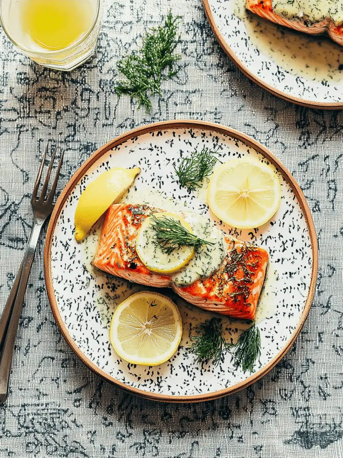 Lemon Baked Salmon with Garlic Dill Sauce in 20 Minutes 3 Lemon Baked Salmon With Garlic Dill Sauce