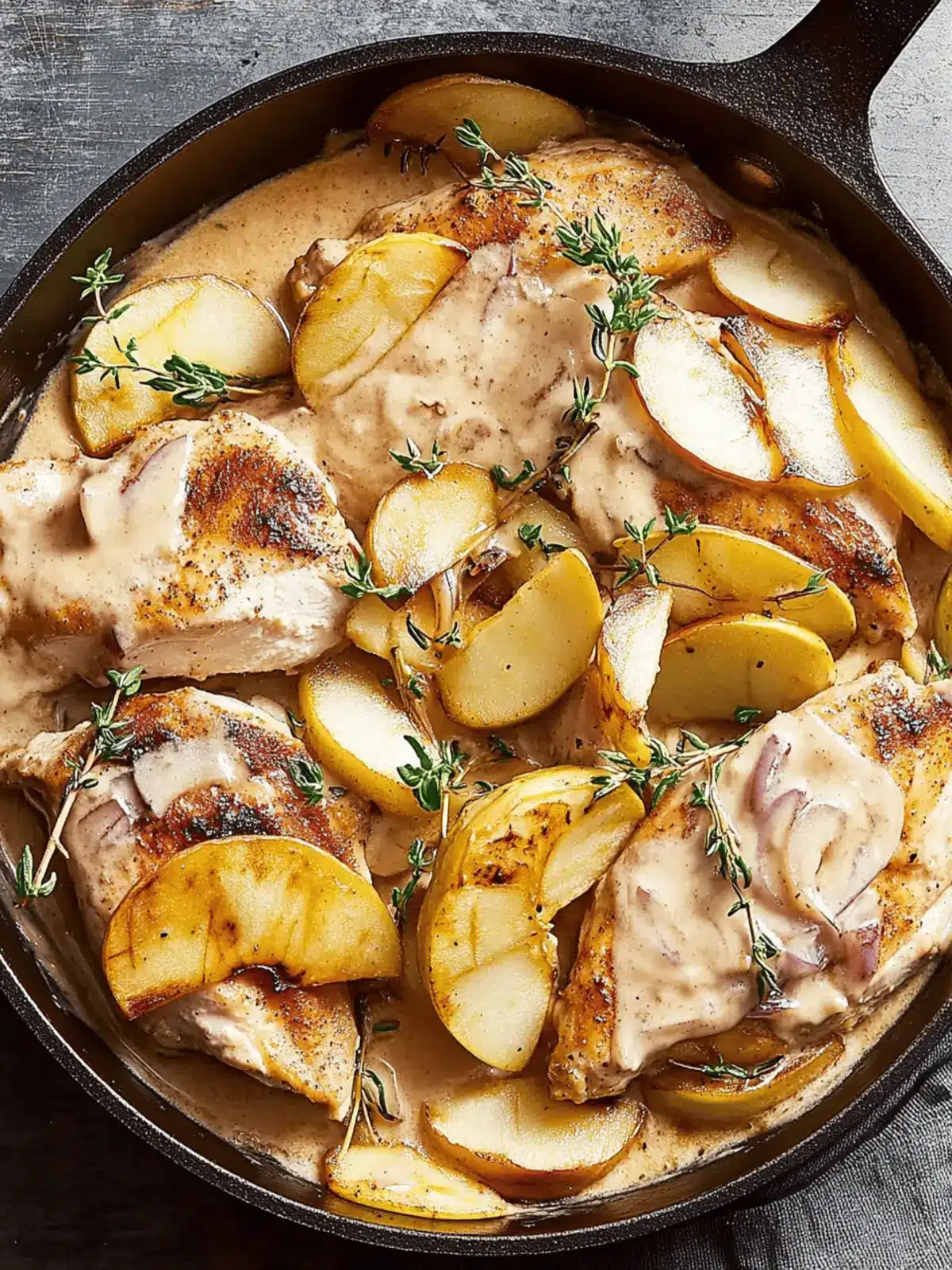 Savory Creamy Apple Bourbon Chicken Skillet for Cozy Dinners 3 Creamy Apple Bourbon Chicken Skillet