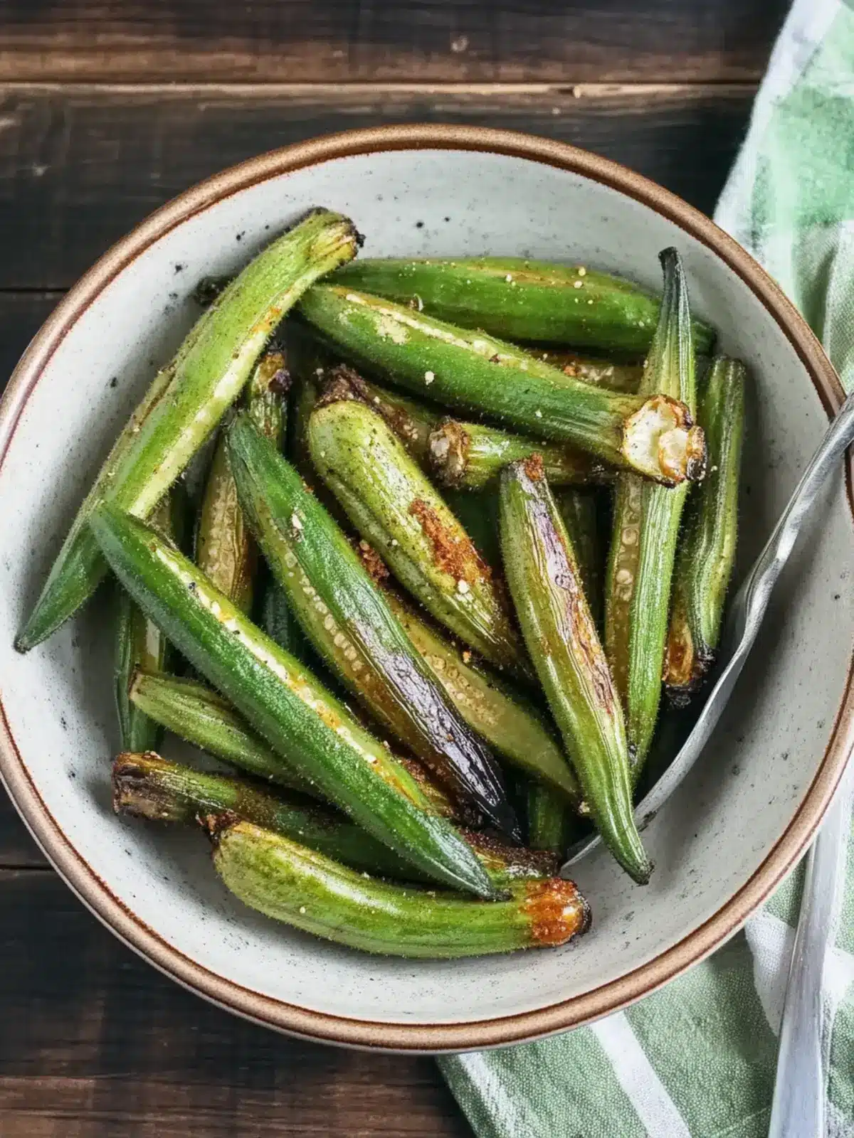 Flavor-Packed Roasted Cajun Okra: A Crunchy Delight 3 Roasted Cajun Okra