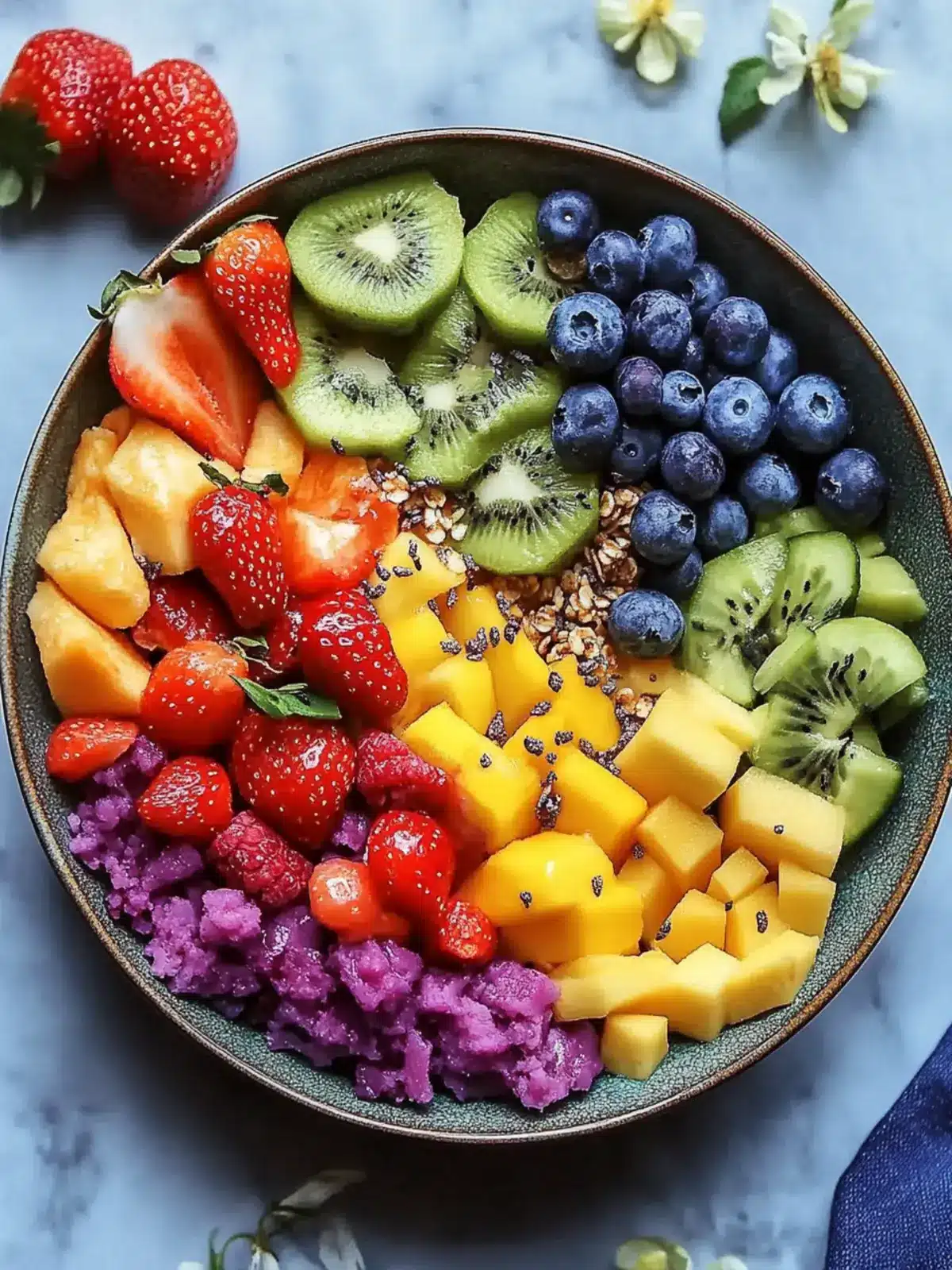 Vibrant Colorful Rainbow Bowl Perfect for Quick Healthy Meals 3 Colorful Rainbow Bowl
