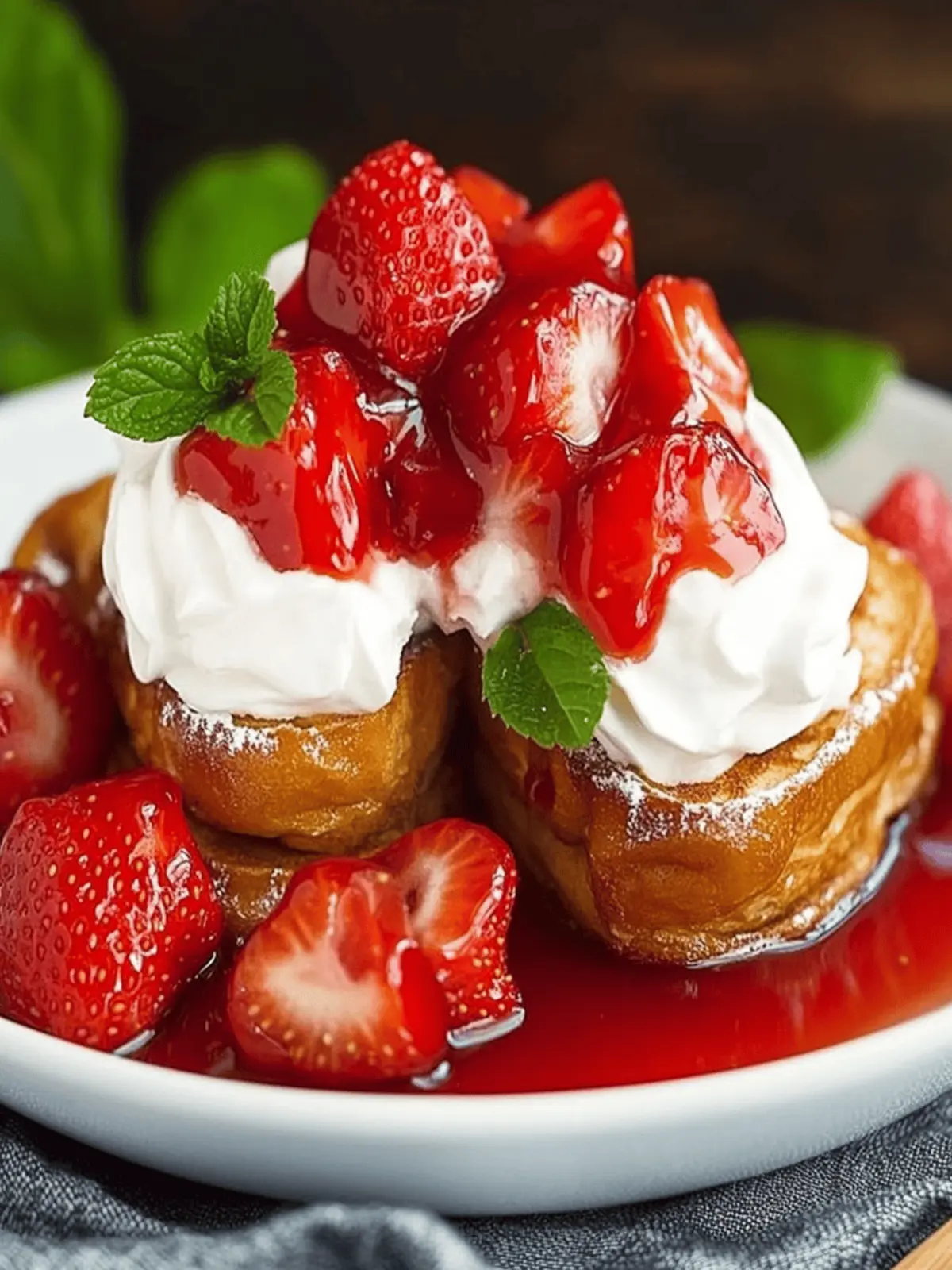 Heavenly Angel Food Cake French Toast with Strawberry Syrup 4 Angel Food Cake French Toast with Fresh Strawberry Syrup