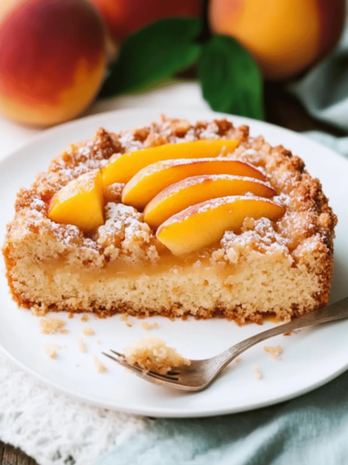 Peach Coffee Cake: Irresistibly Moist with a Cinnamon Crunch 4 Peach Coffee Cake