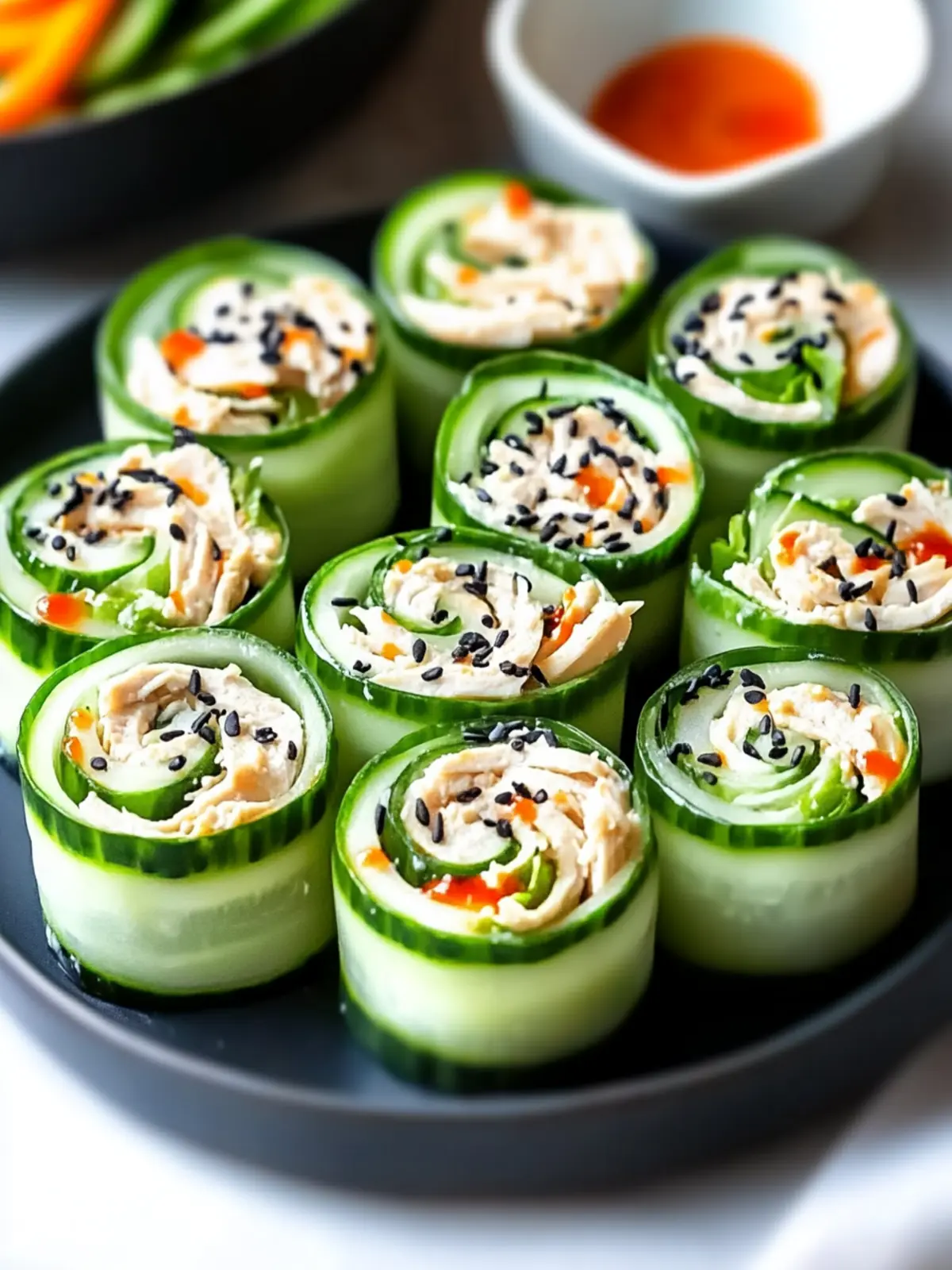 Zesty Chicken Salad Cucumber Roll Ups for a Fresh Lunch Twist 4 Chicken Salad Cucumber Roll Ups