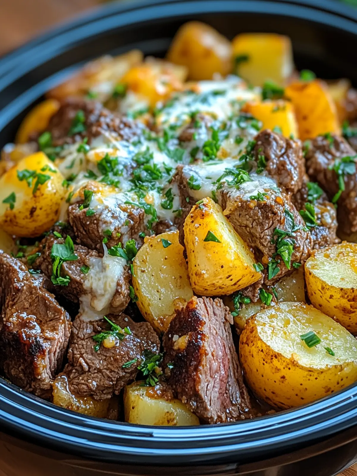 Crockpot Loaded Steak and Potato Bake for Cozy Nights 4 Crockpot Loaded Steak and Potato Bake
