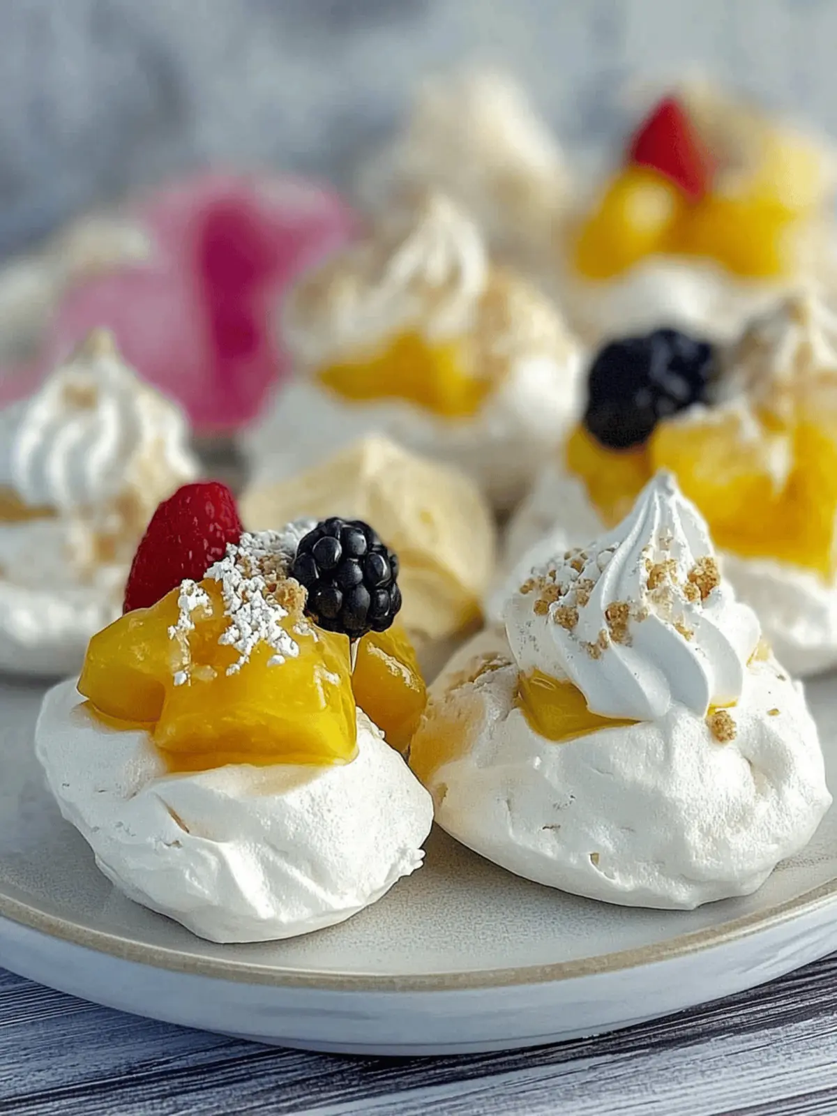 Mini Tropical Pavlovas for Your Perfect Summer Dessert Delight 4 Mini tropical pavlovas
