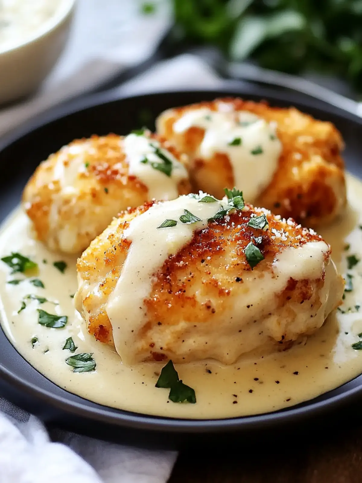 Chicken Pillows with Creamy Parmesan Sauce Bliss Made Easy 4 Chicken Pillows with Creamy Parmesan Sauce Bliss