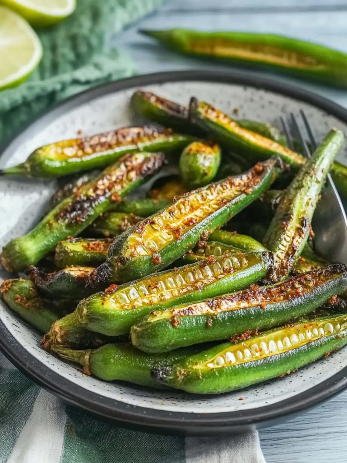 Flavor-Packed Roasted Cajun Okra: A Crunchy Delight 2 Roasted Cajun Okra