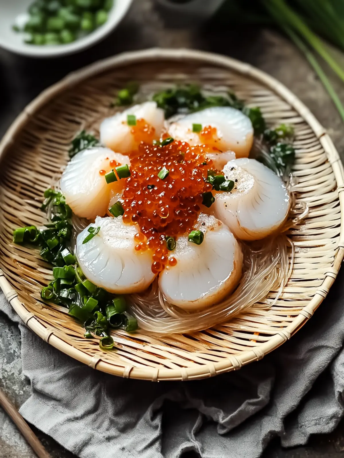 Steamed Scallops with Glass Noodles for an Elegant Dinner 4 Steamed Scallops with Glass Noodles