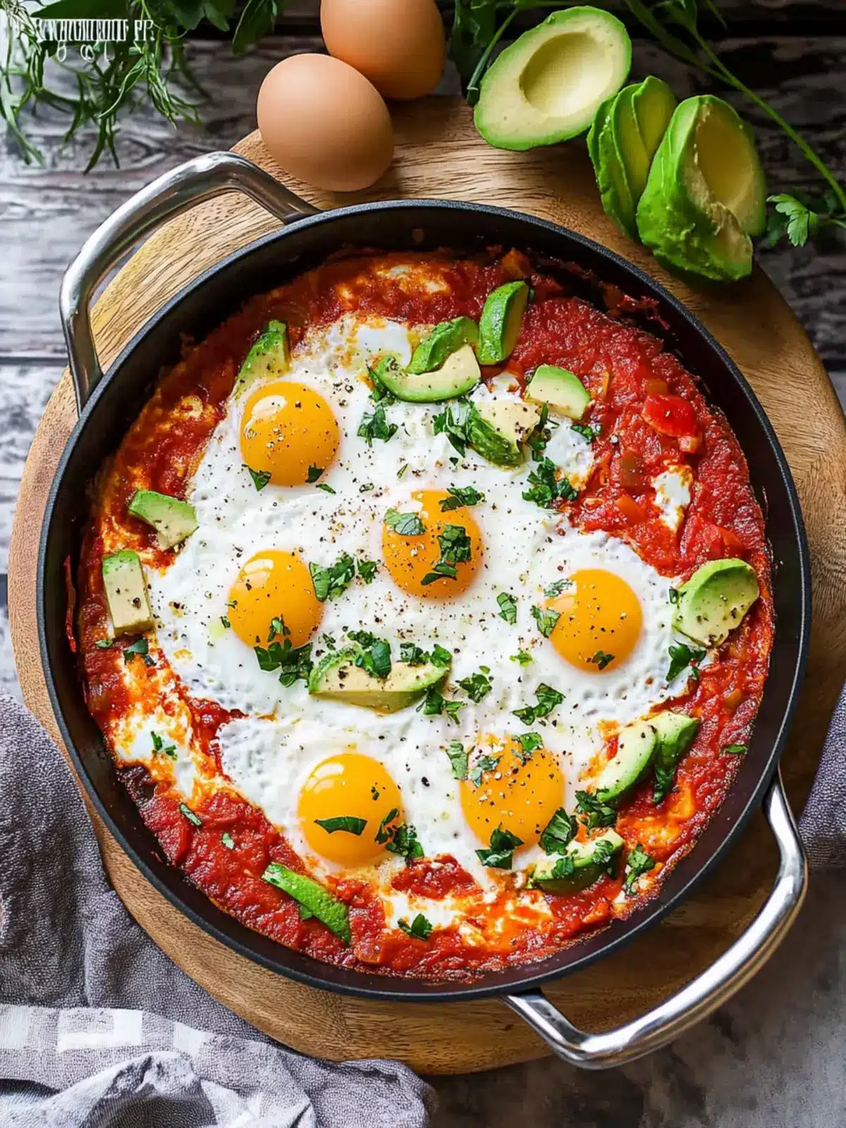 Delicious One Pan Shakshuka (Eggs in Hell) with Hearty Potatoes 4 One Pan Shakshuka (Eggs in Hell)
