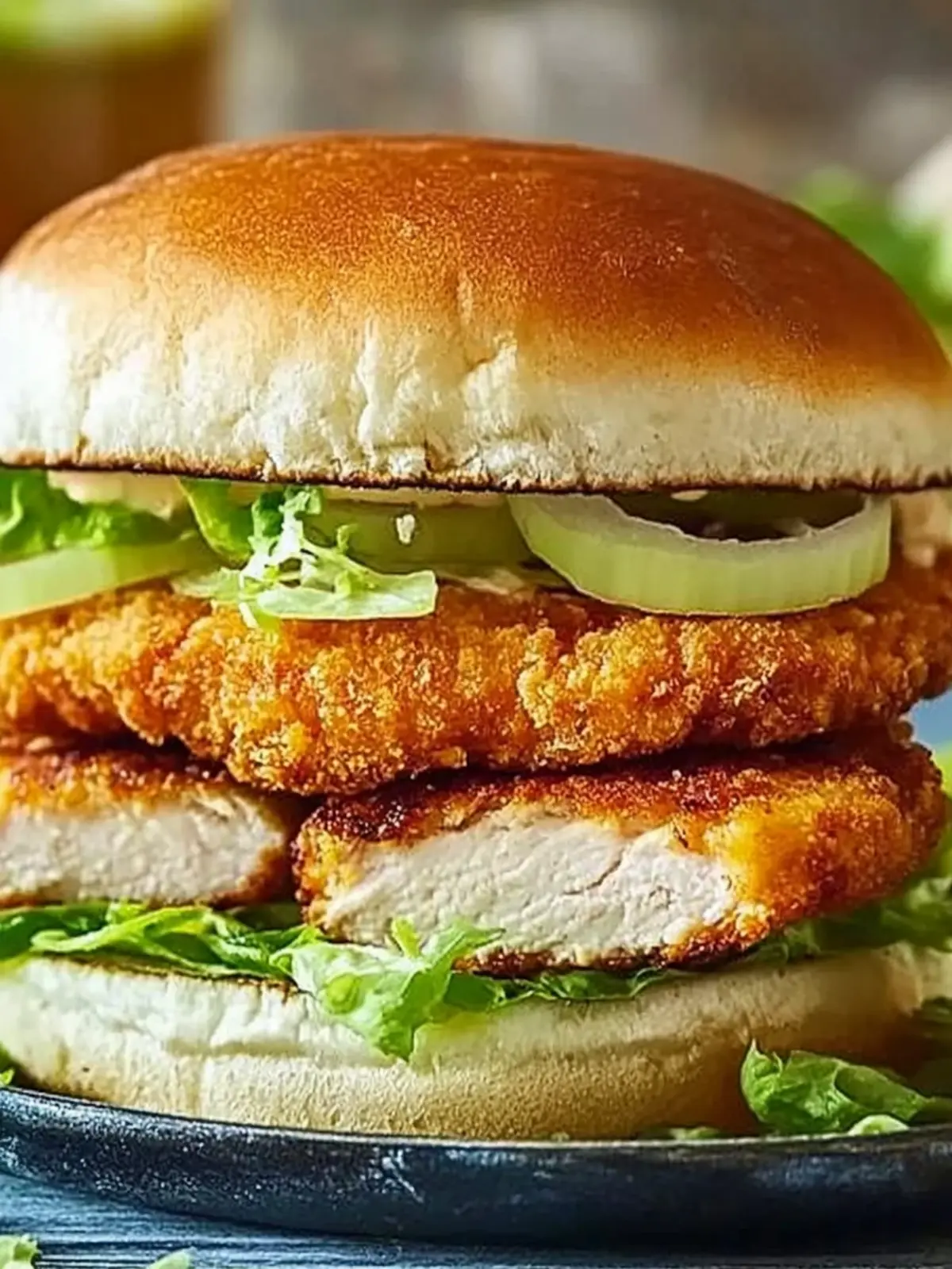 Crispy Chicken Schnitzel Burgers with Crunchy Slaw Magic 2 Chicken schnitzel burgers