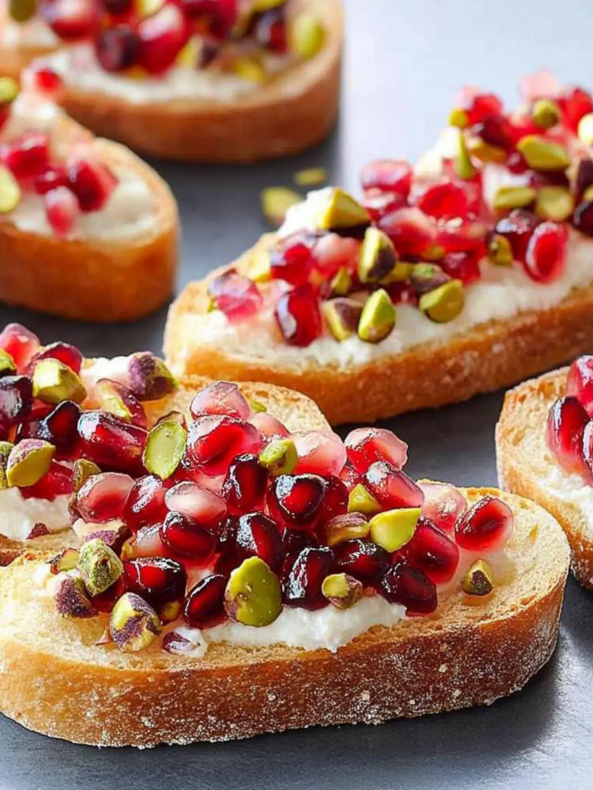 Pomegranate Pistachio Crostini: Your New Favorite Appetizer 2 Pomegranate Pistachio Crostini
