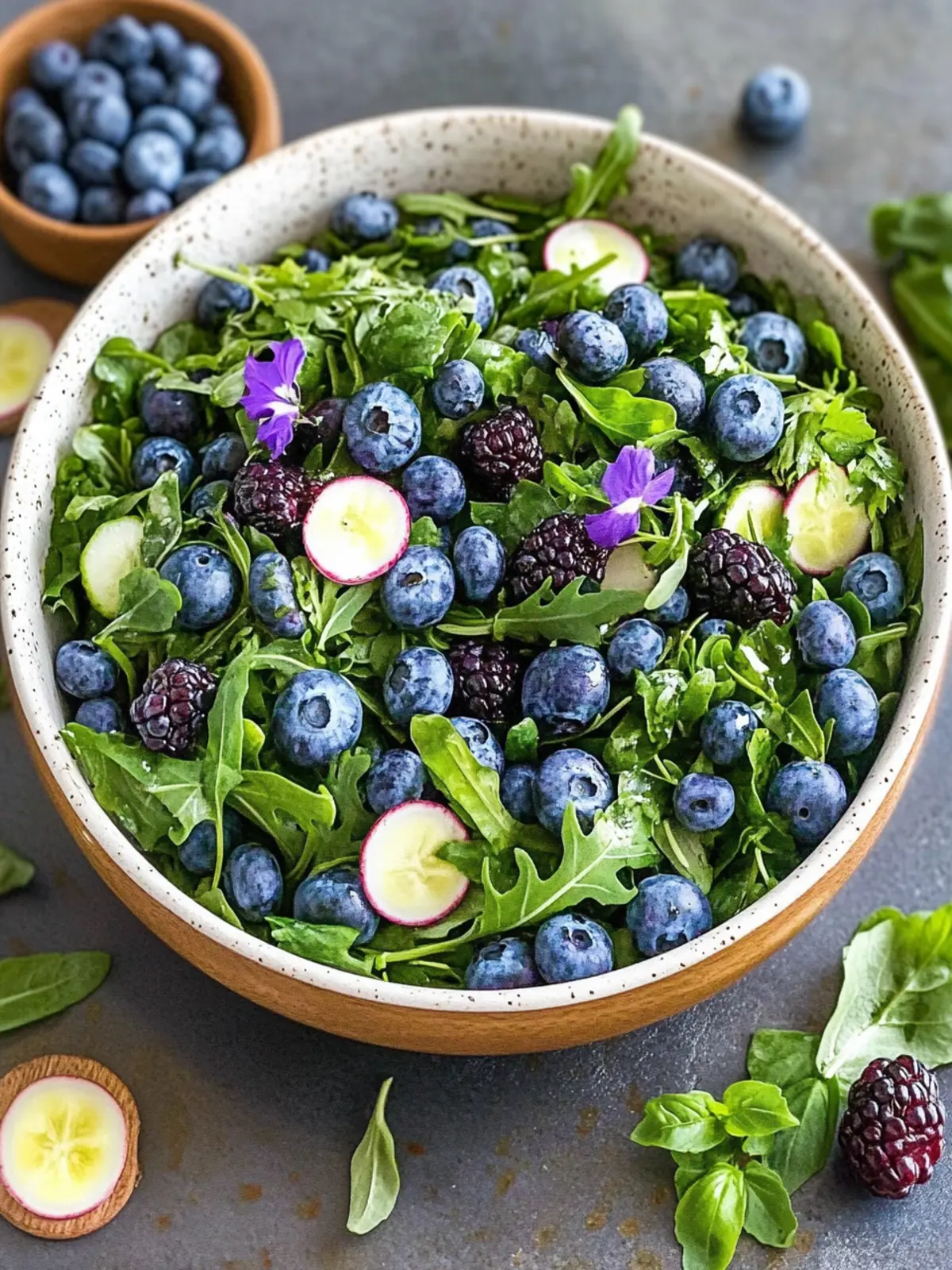 Zesty Blueberry Arugula Herb Salad for Refreshing Summer Fun 2 Blueberry Arugula Herb Salad