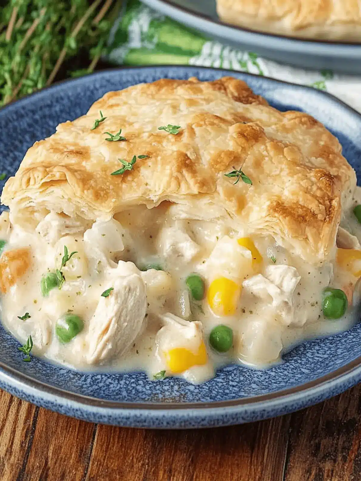 Cozy Chicken Pot Pie Casserole with Flaky Biscuit Bliss 4 Chicken Pot Pie Casserole