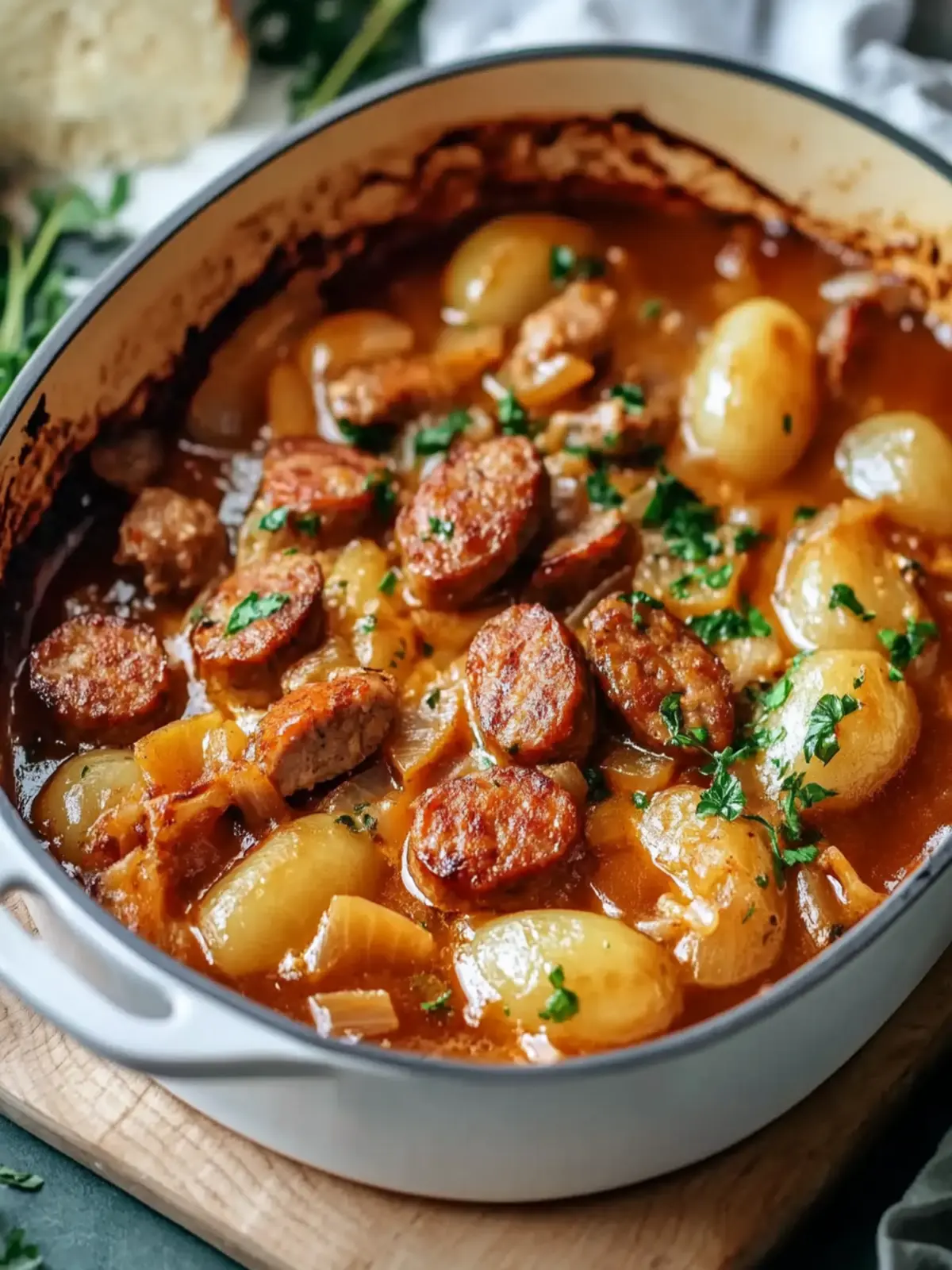 Savory Cumberland Sausage Casserole with Crispy Potato Bliss 3 Cumberland Sausage Casserole