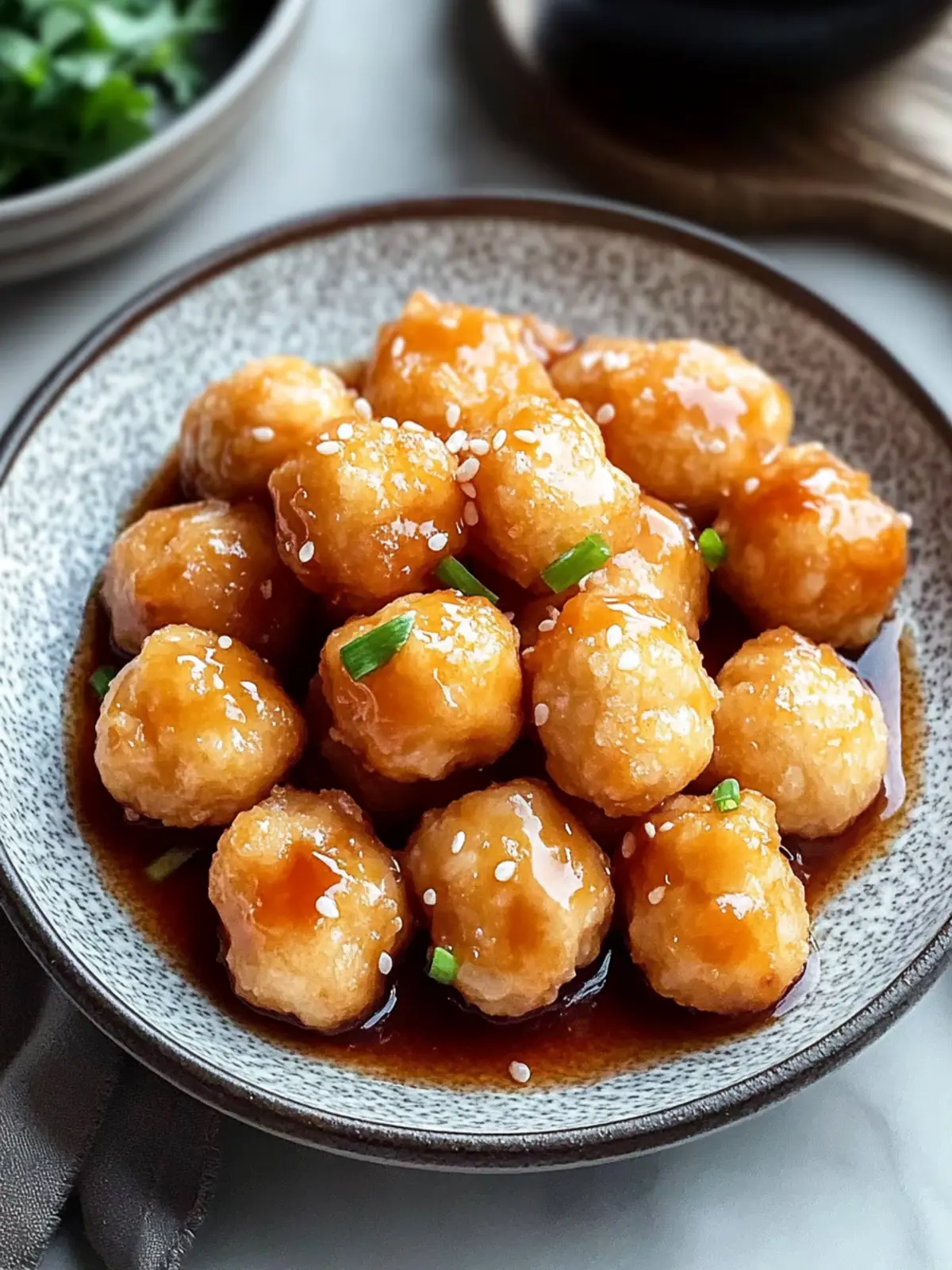 Crispy Chinese Chicken Balls with Irresistible Sauce 2 Crispy Chinese Chicken Balls