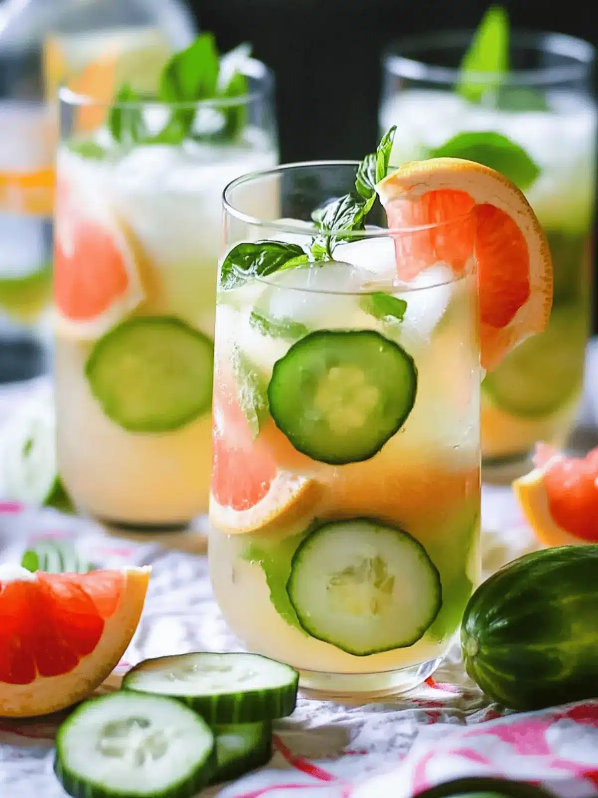 Delightfully Cool Cucumber Grapefruit Basil Mojito Recipe 3 Cucumber Grapefruit Basil Mojito