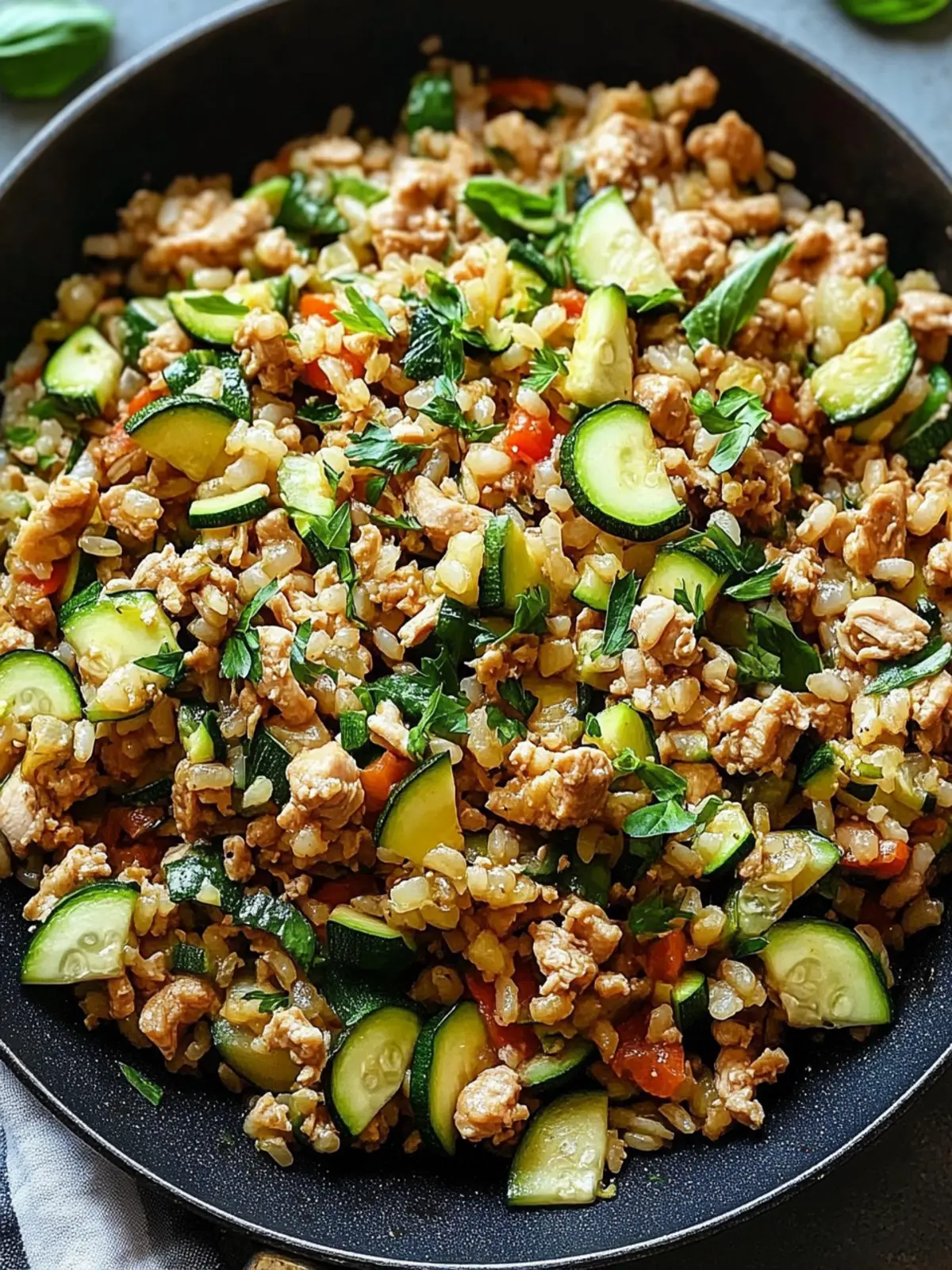 Ground Chicken Zucchini Rice Skillet: Quick & Delicious Comfort Food 3 Ground Chicken Zucchini Rice Skillet