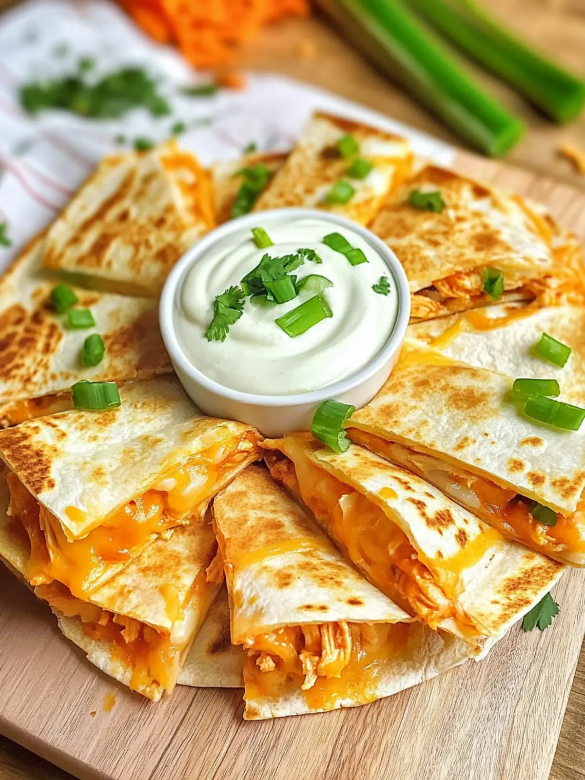 Buffalo Chicken Blooming Quesadilla A Flavorful Showstopper! 4 Buffalo Chicken Blooming Quesadilla