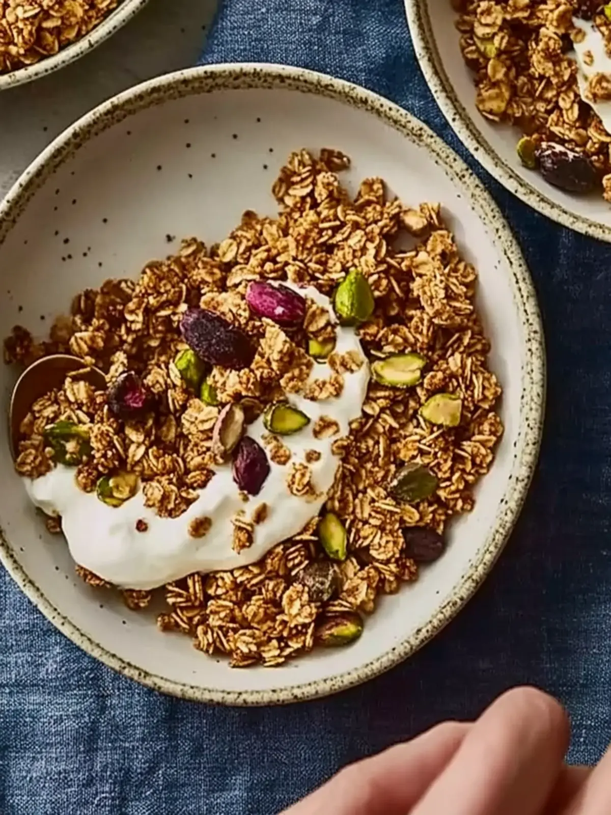 Delicious Tahini and Pistachio Granola for Crunchy Mornings 2 Tahini and pistachio granola