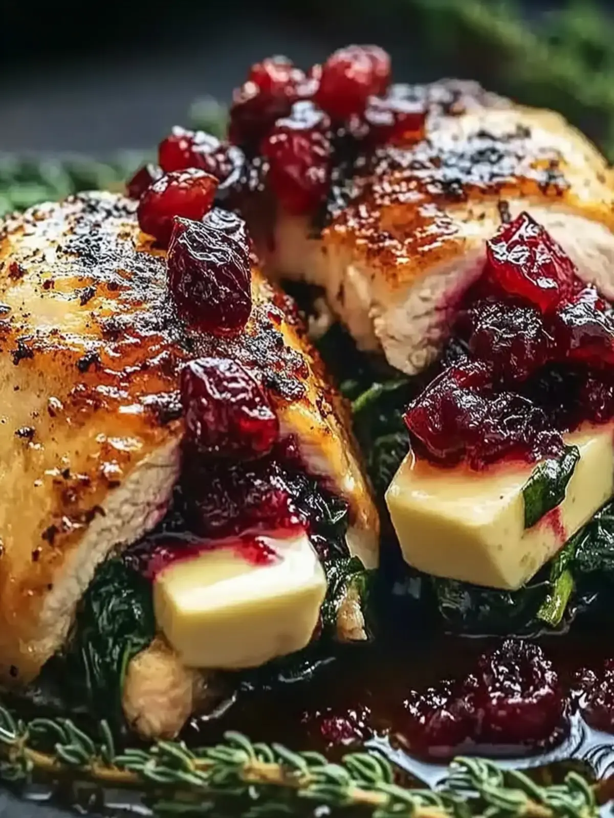 Cranberry & Spinach Stuffed Chicken with Brie for Cozy Dinners 4 Cranberry & Spinach Stuffed Chicken with Brie