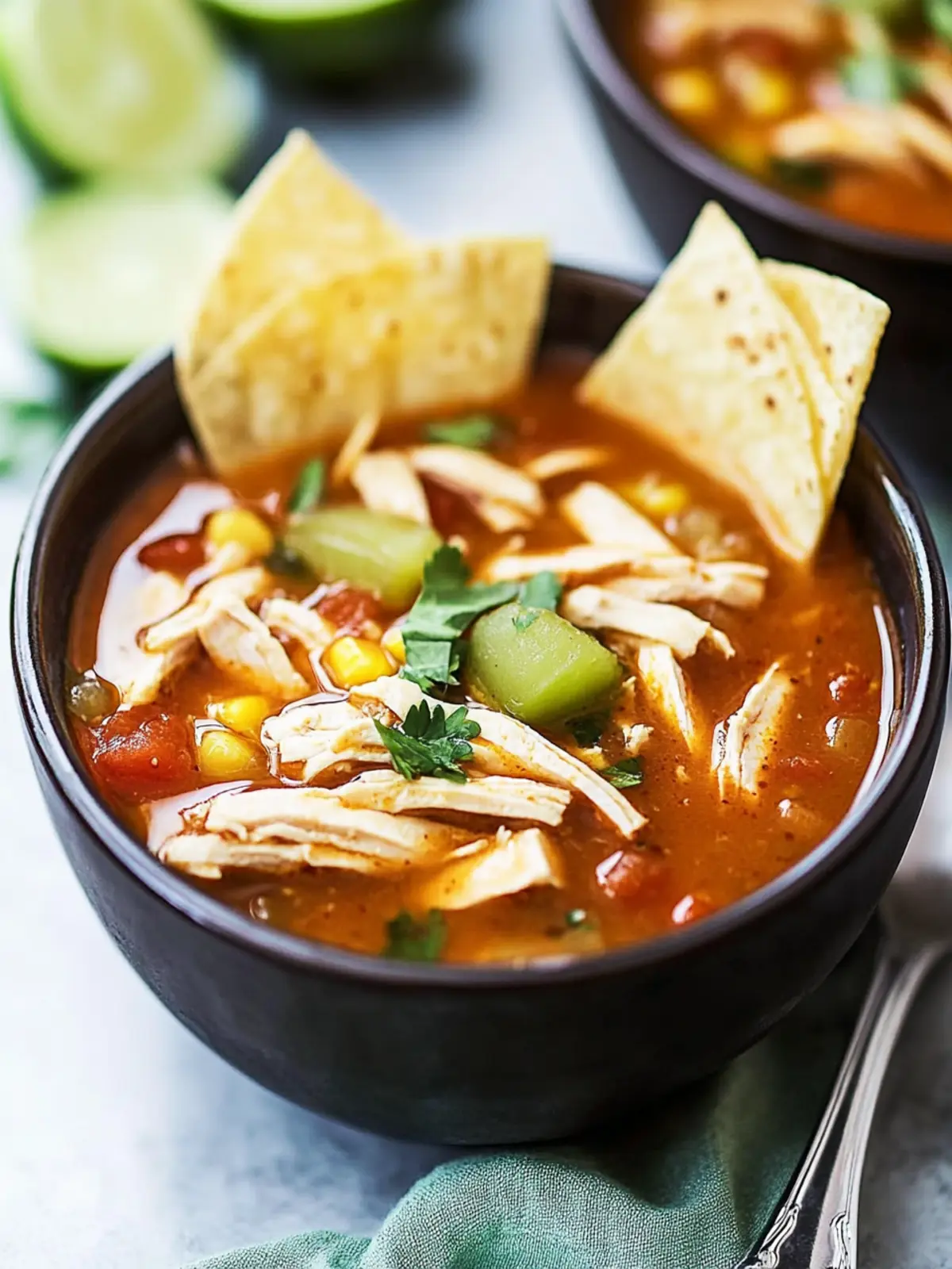 Deliciously Easy Crockpot Chicken Tortilla Soup Recipe 2 Chicken Tortilla Soup (Crockpot)